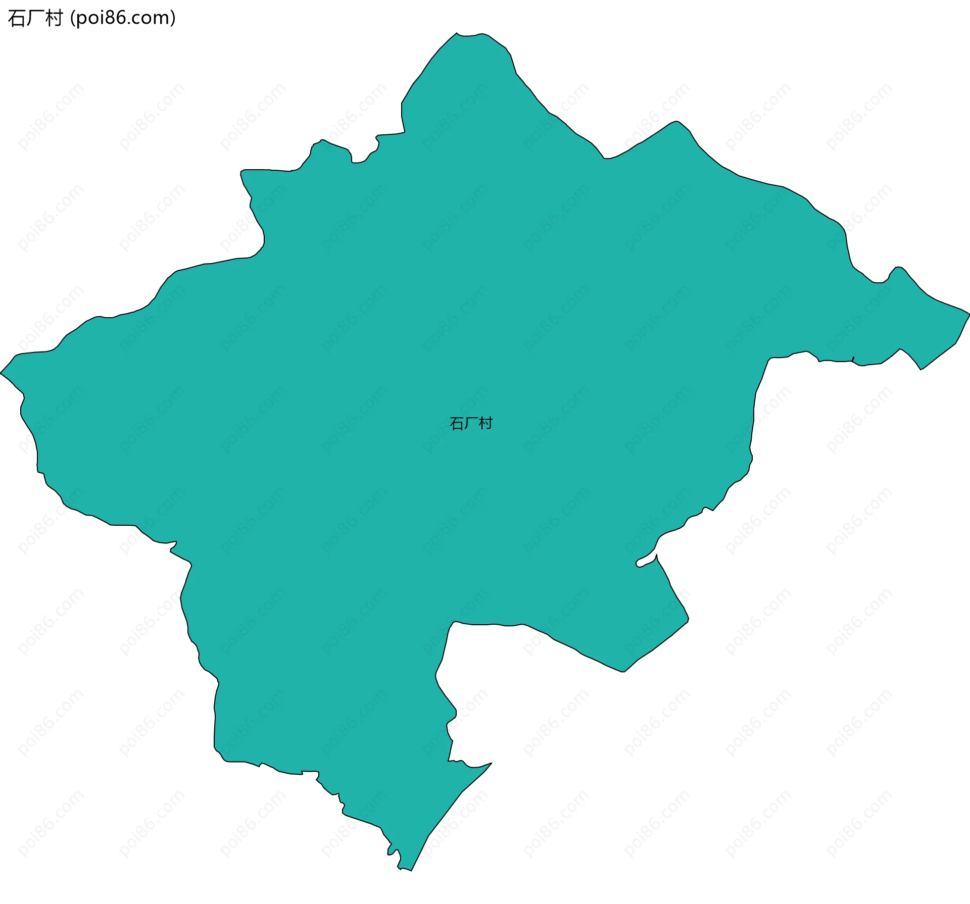 石厂村边界地图