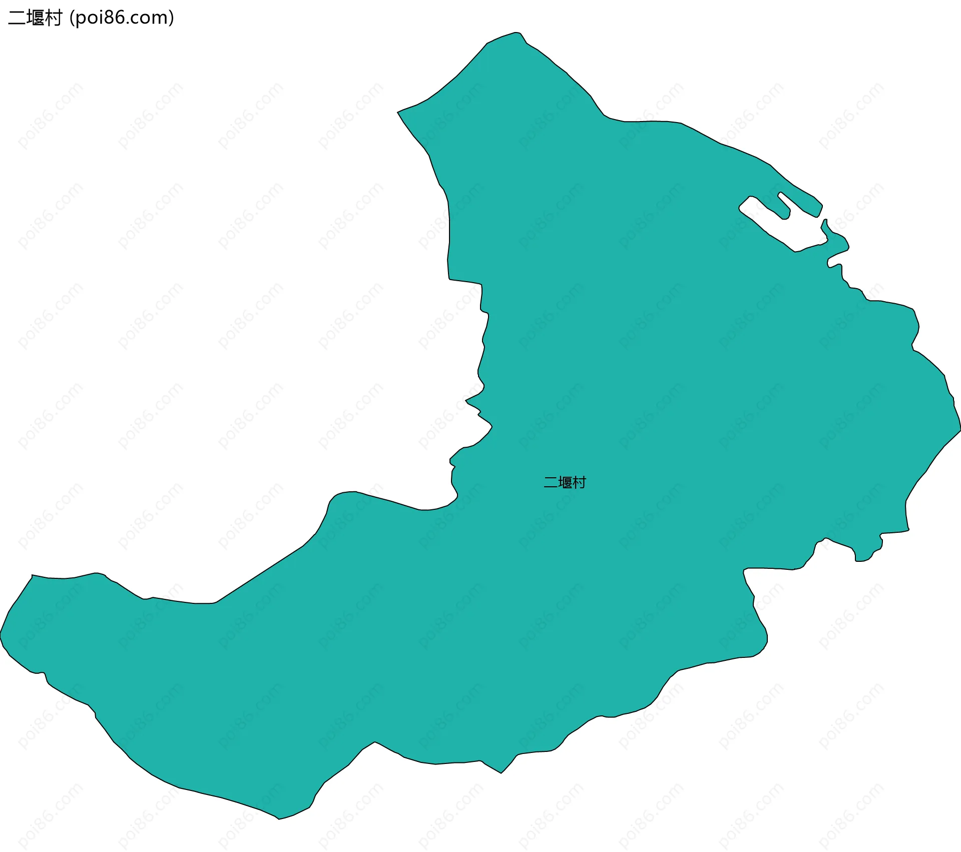 二堰村边界地图