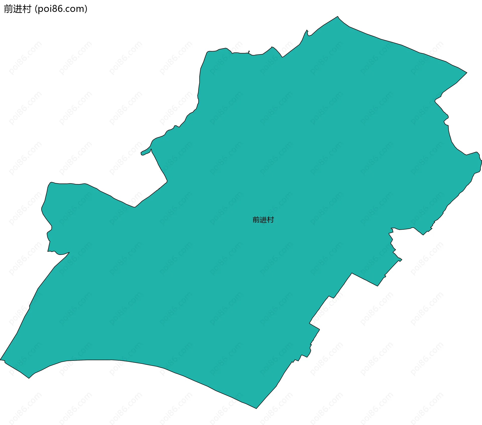 前进村边界地图