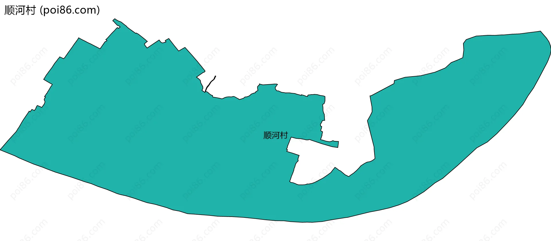 顺河村边界地图