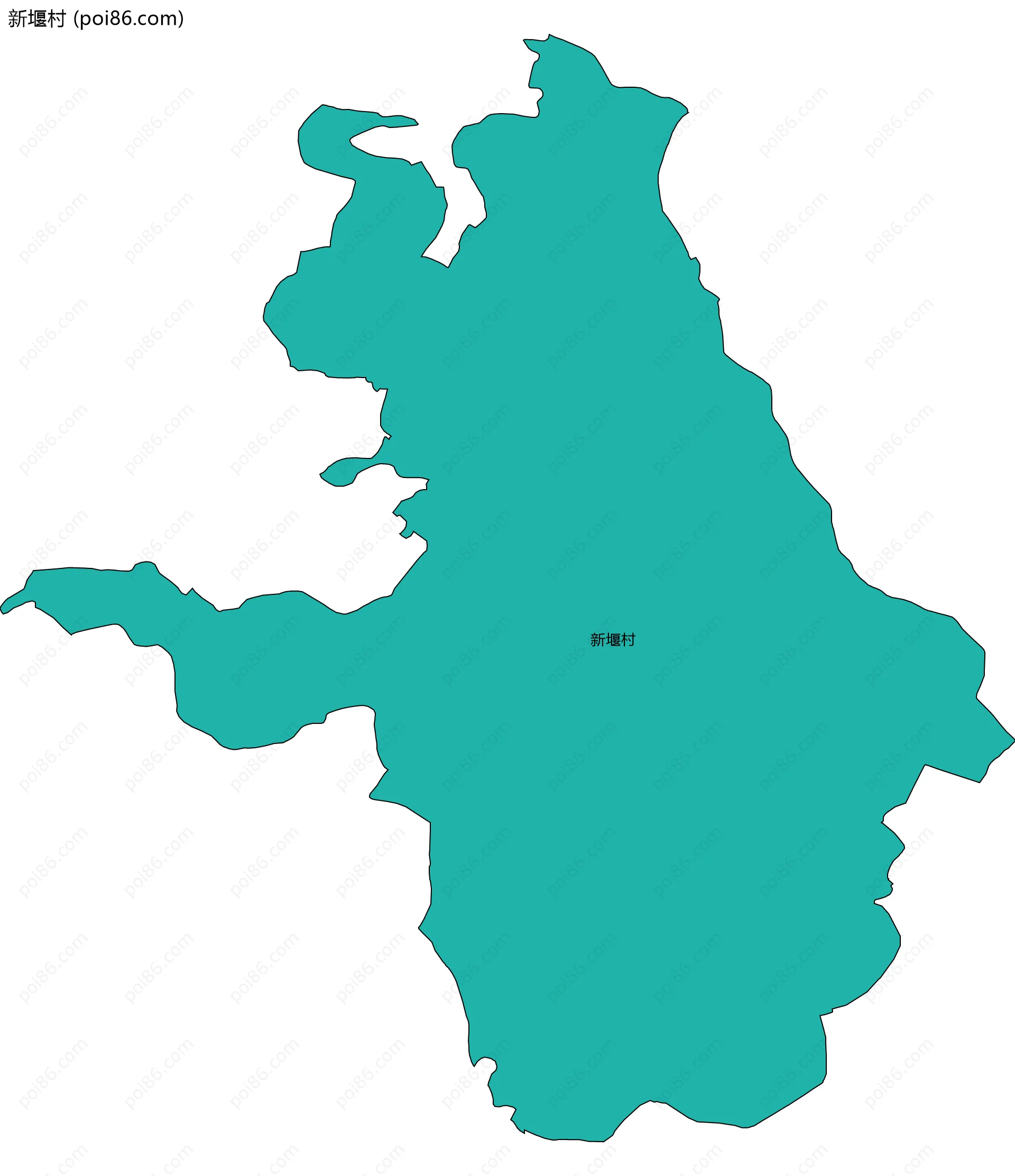 新堰村边界地图