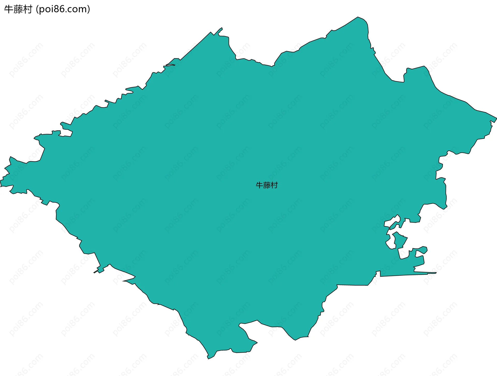 牛藤村边界地图