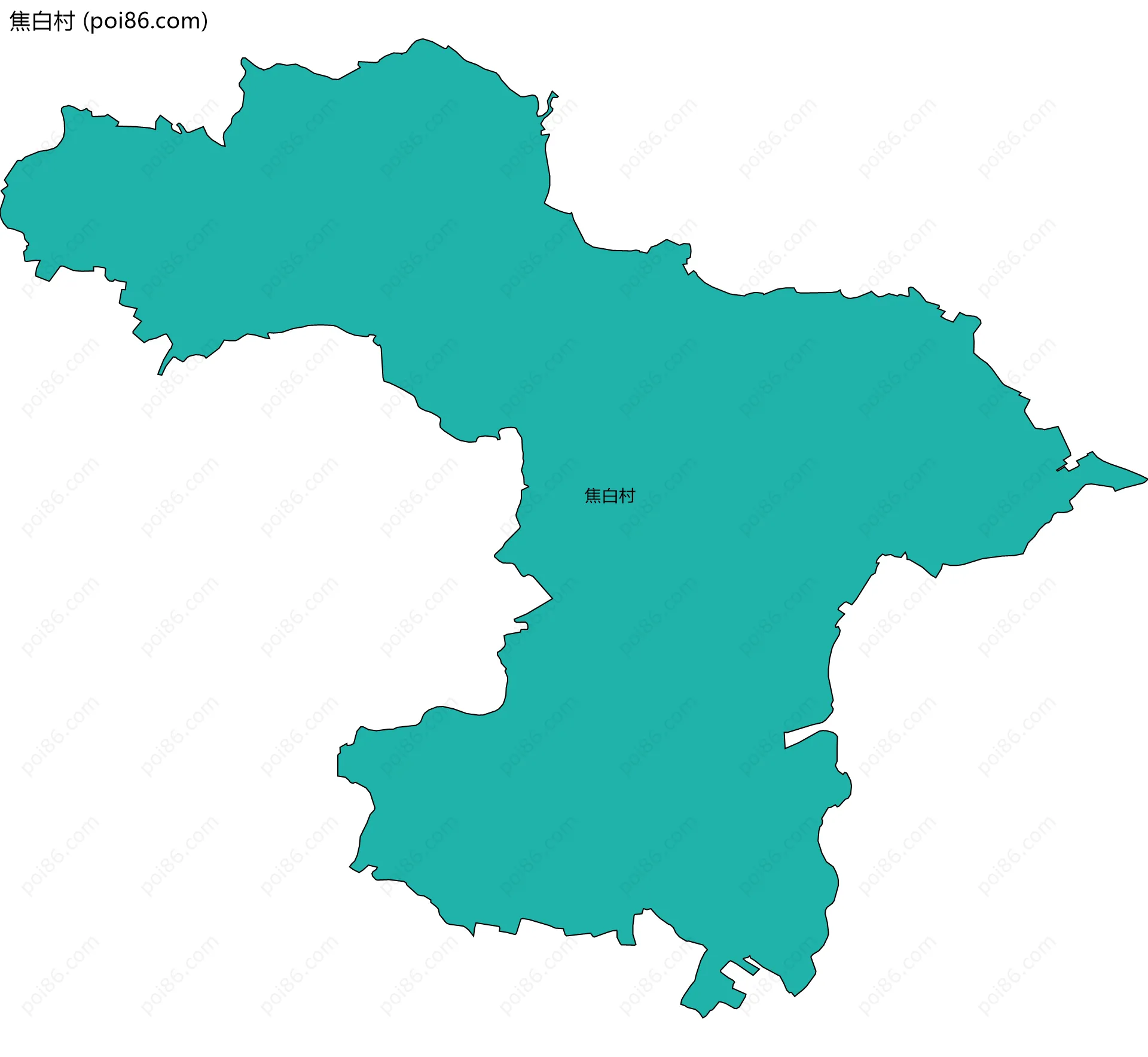 焦白村边界地图