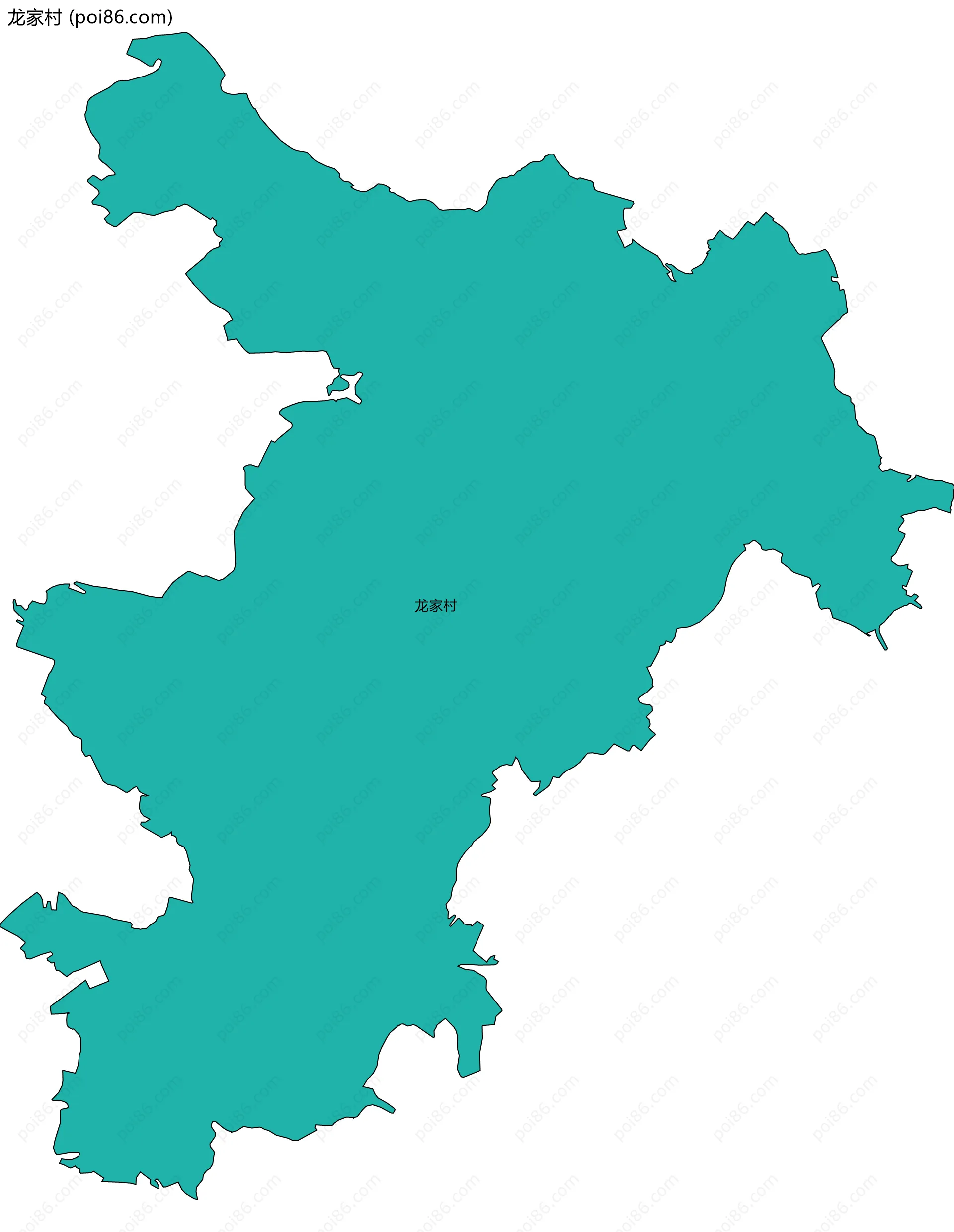 龙家村边界地图