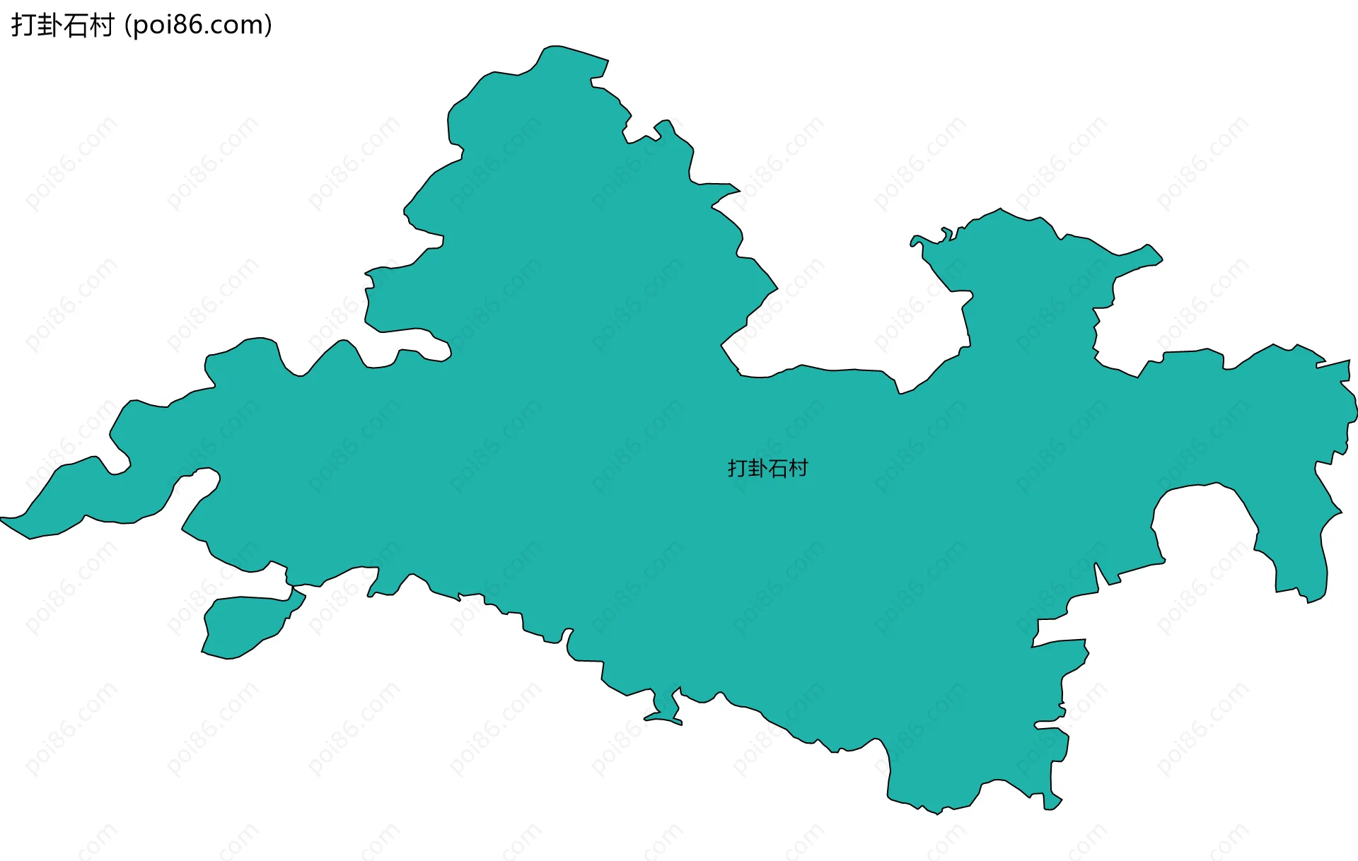 打卦石村边界地图