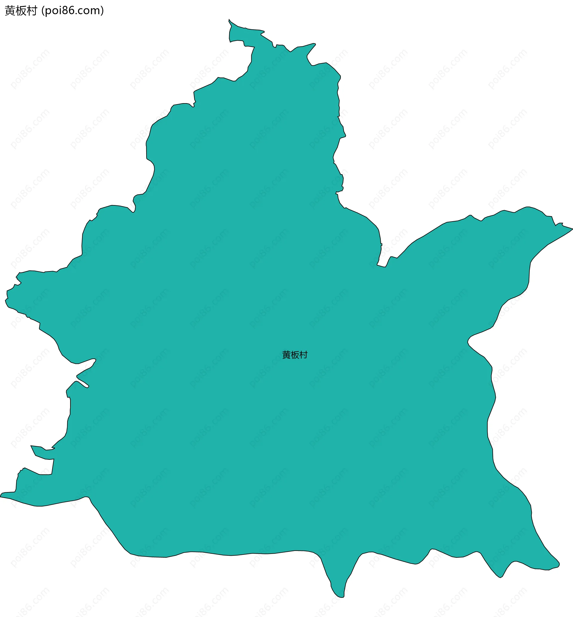 黄板村边界地图