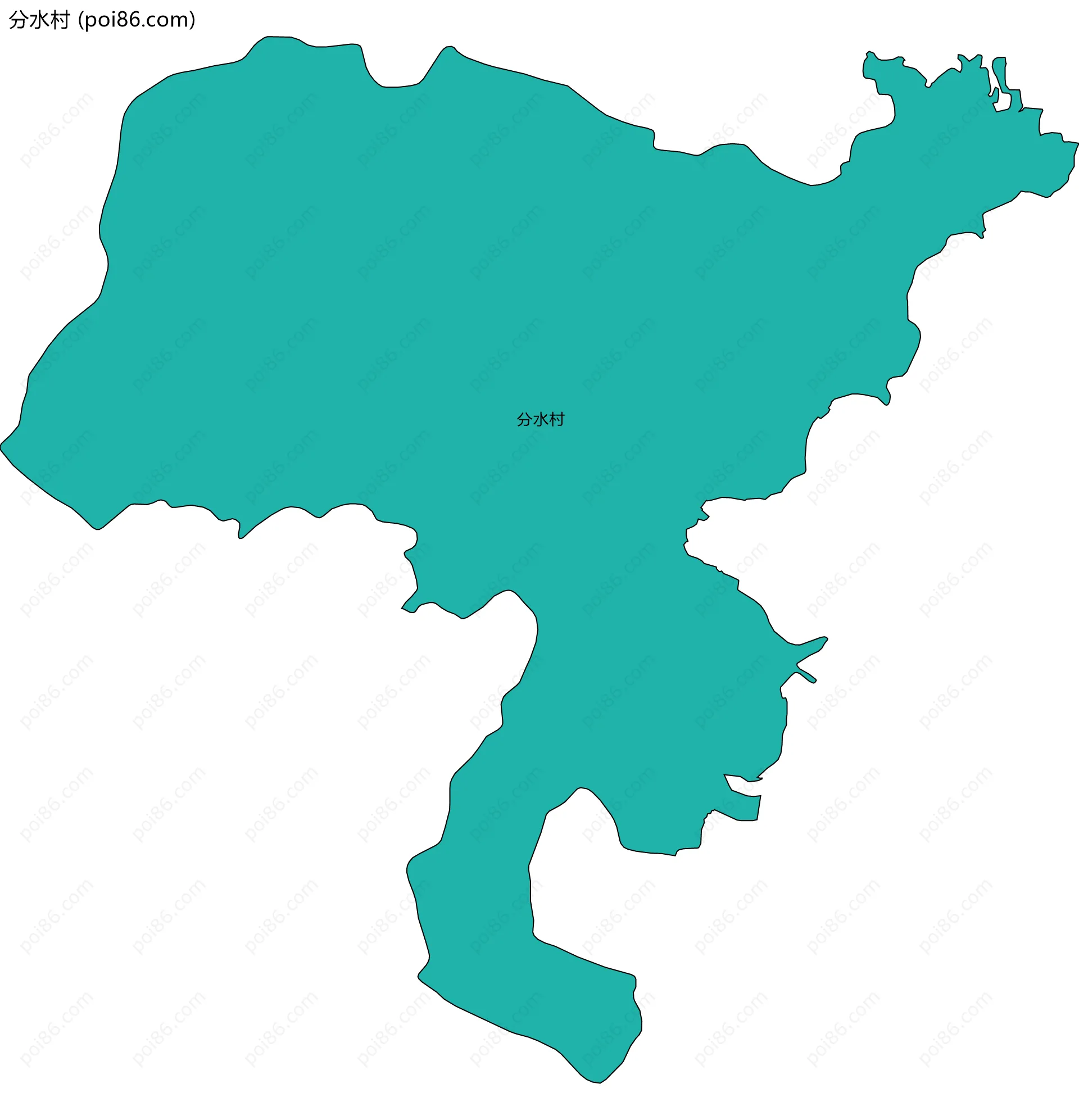 分水村边界地图