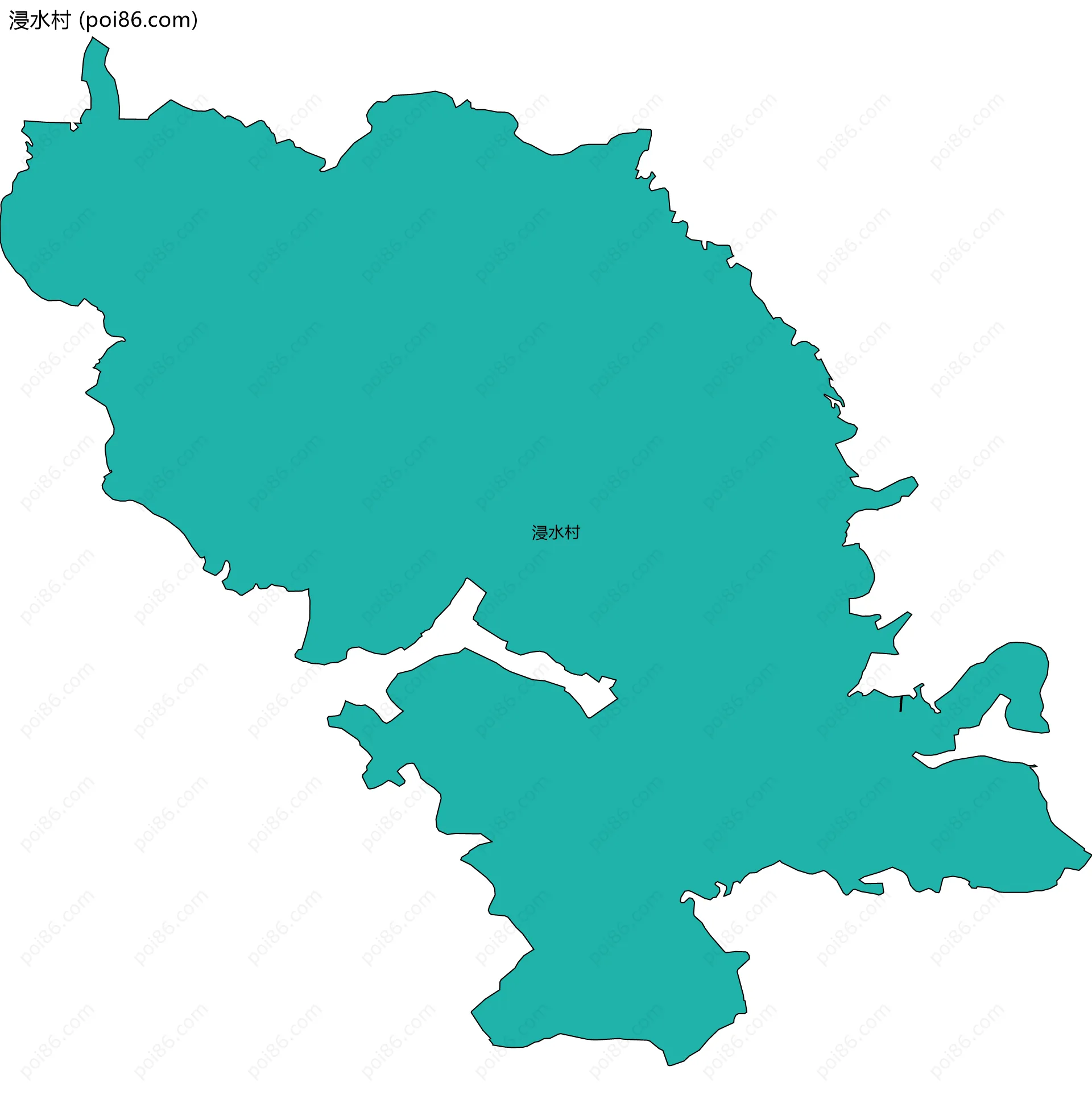 浸水村边界地图