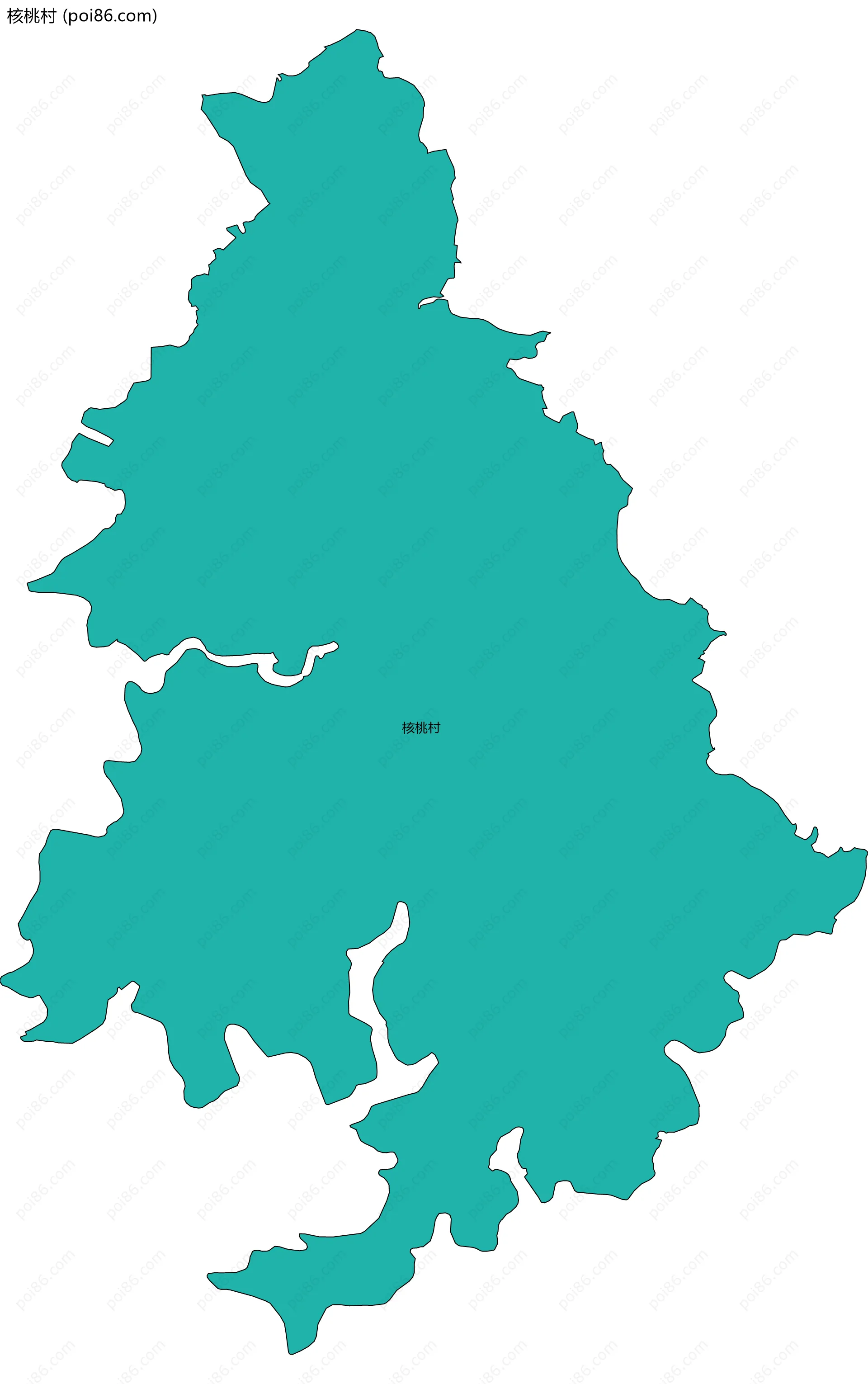 核桃村边界地图