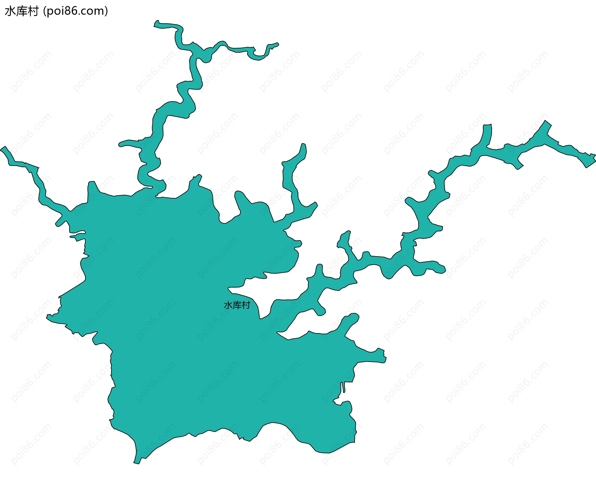 水库村边界地图