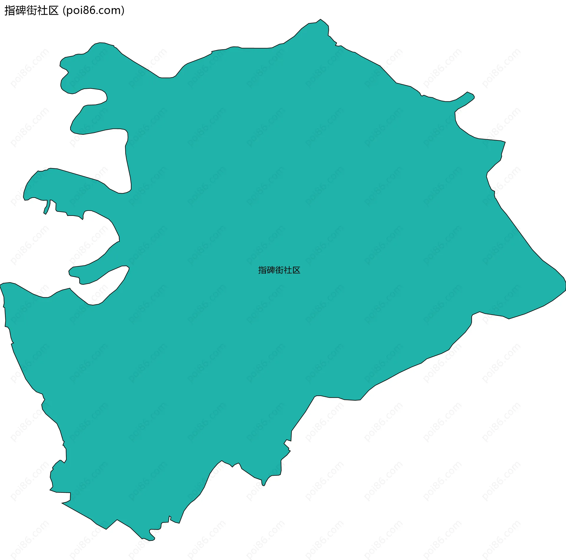 指碑街社区边界地图