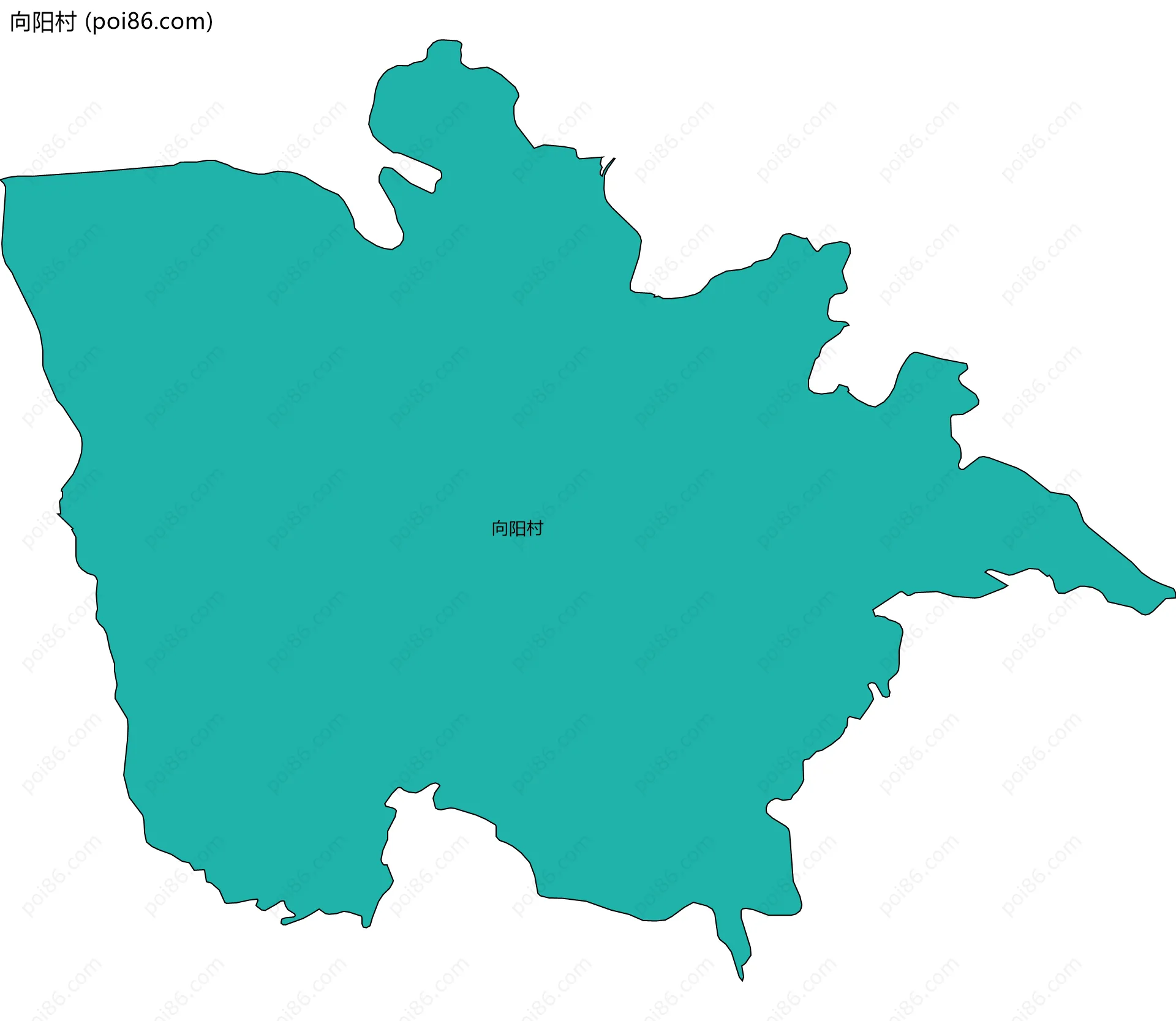 向阳村边界地图