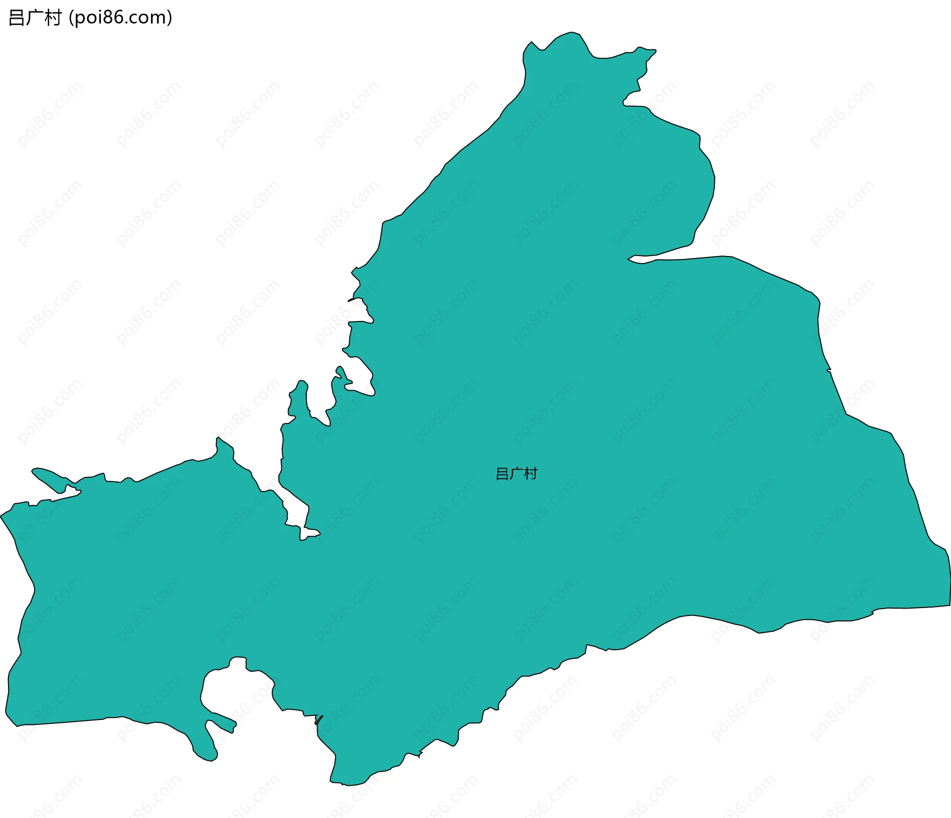 吕广村边界地图