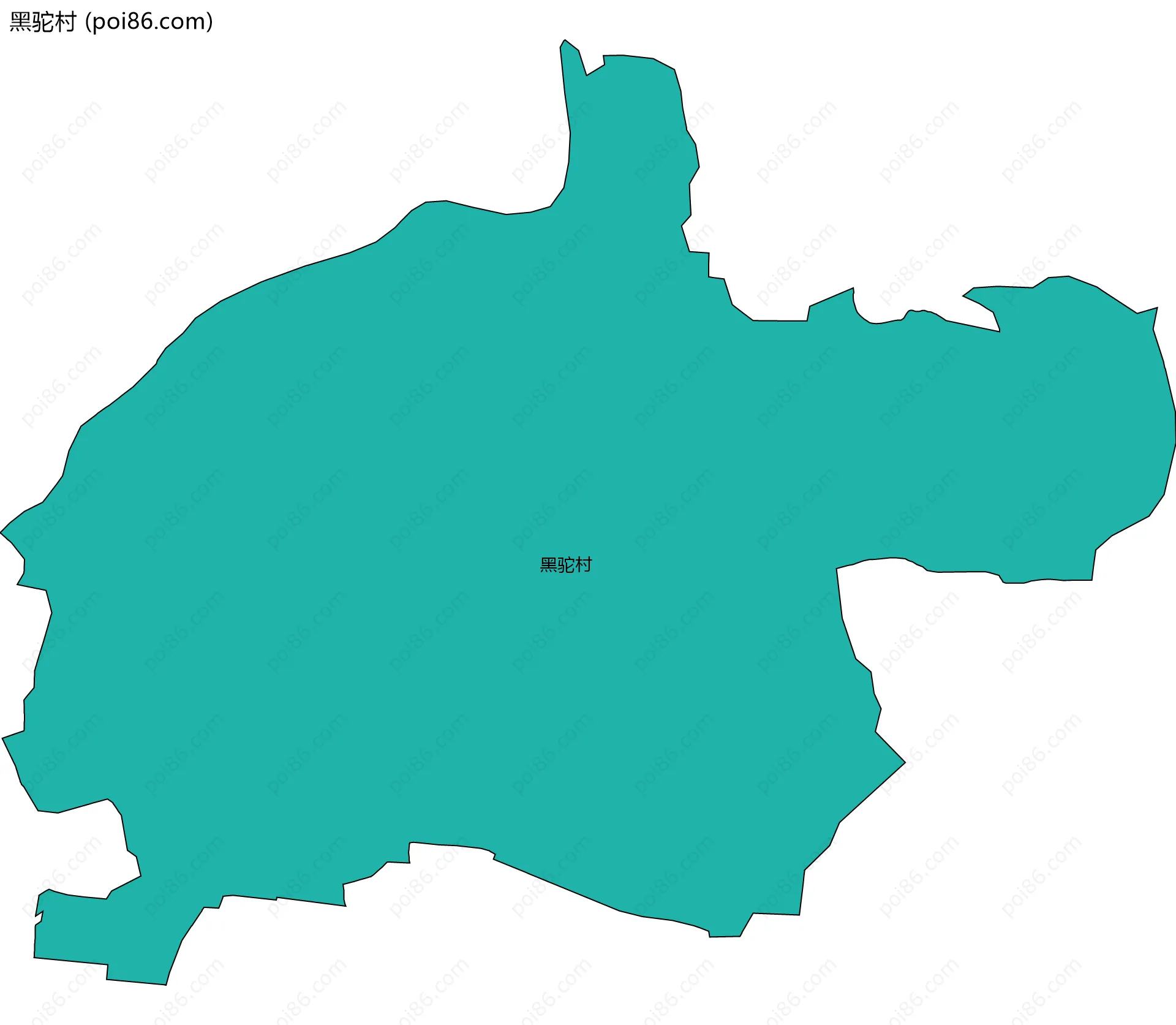黑驼村边界地图