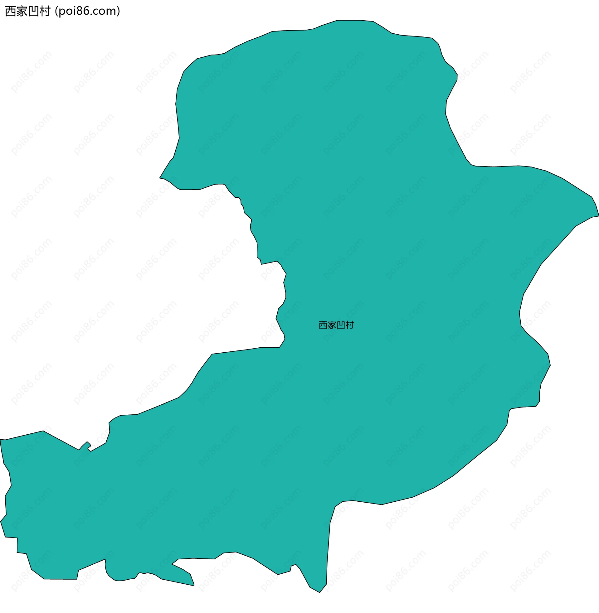 西家凹村边界地图