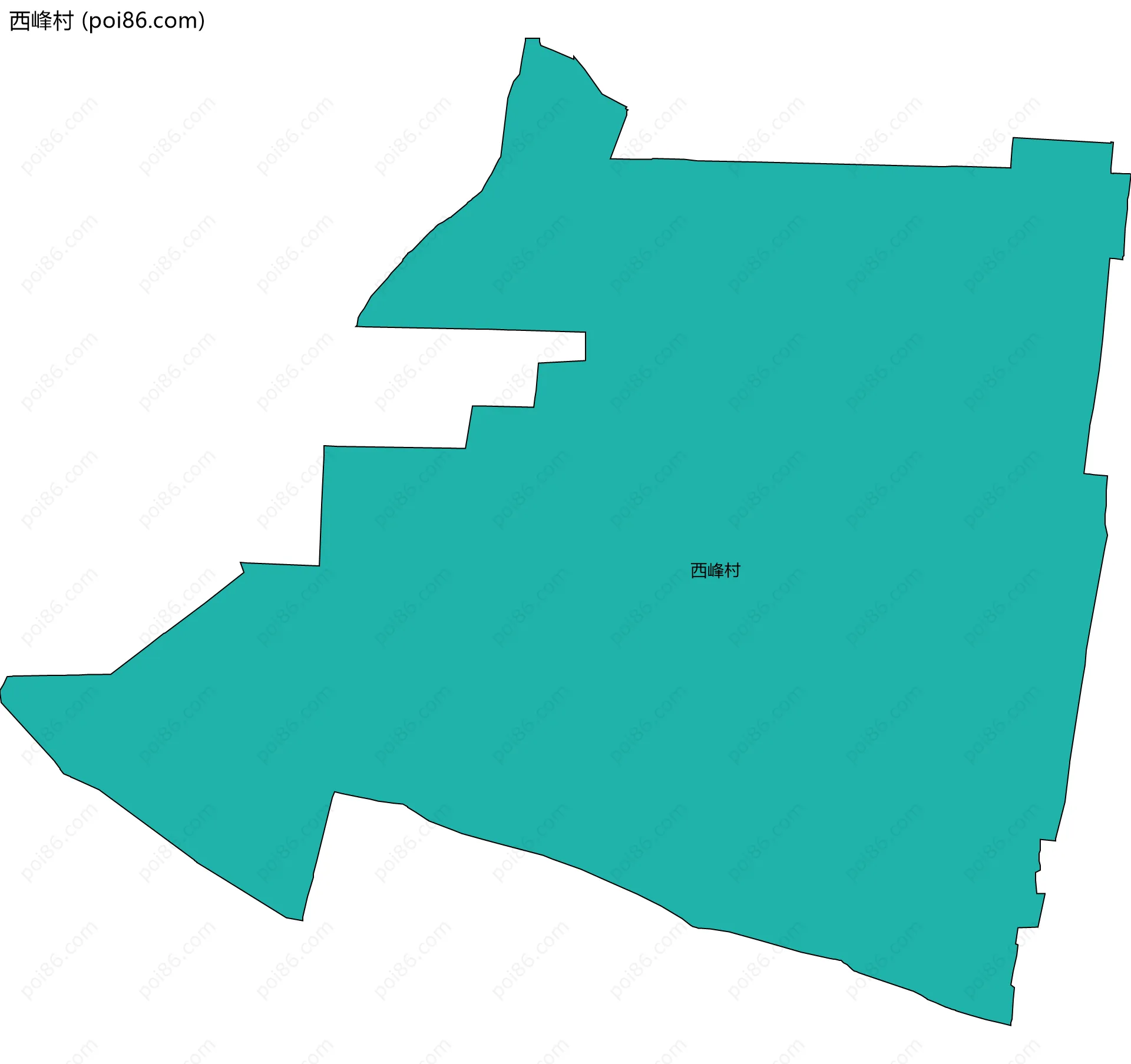 西峰村边界地图