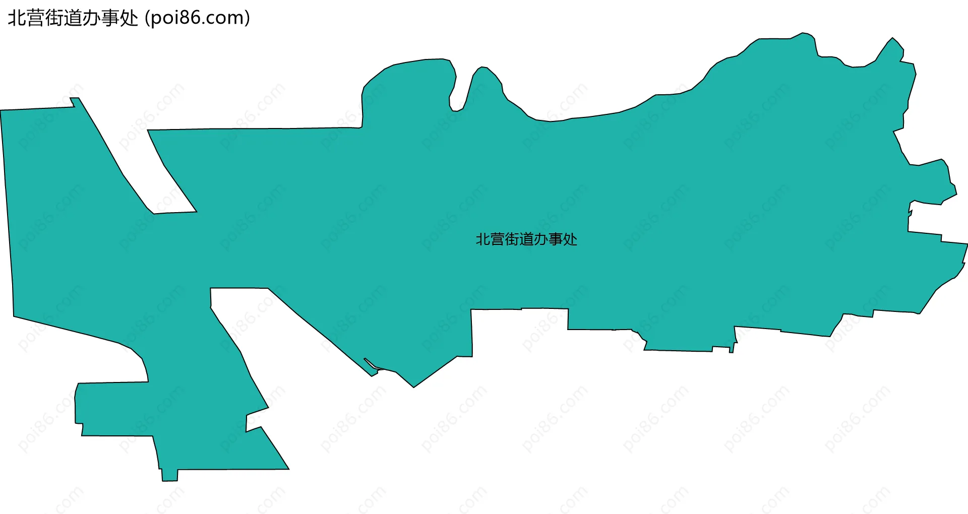 北营街道办事处边界地图