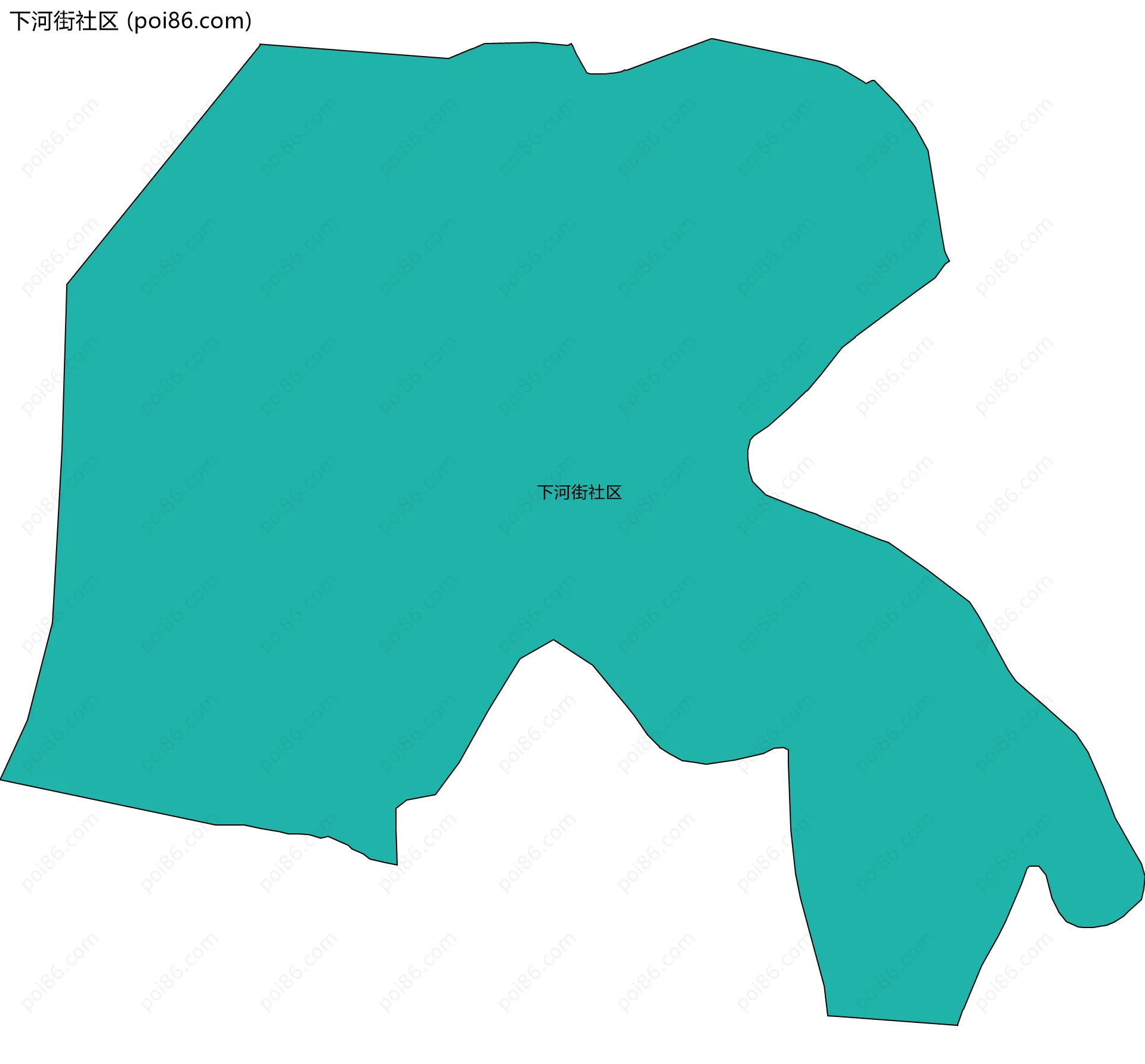 下河街社区边界地图