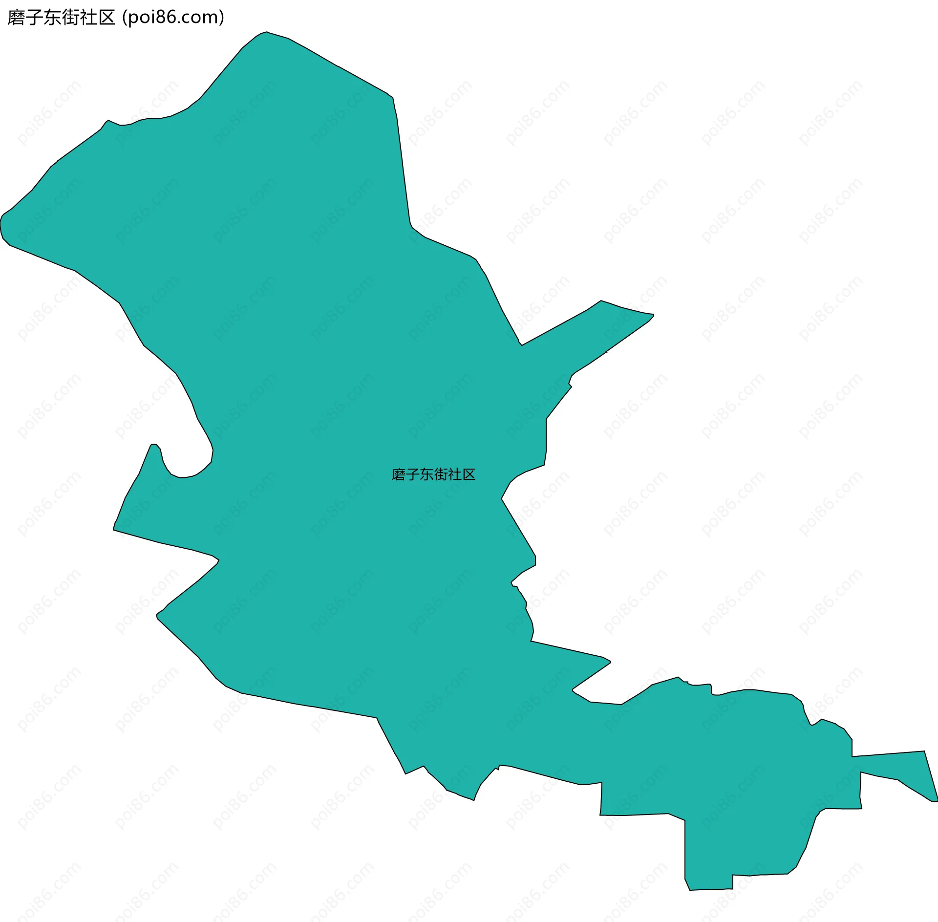 磨子东街社区边界地图