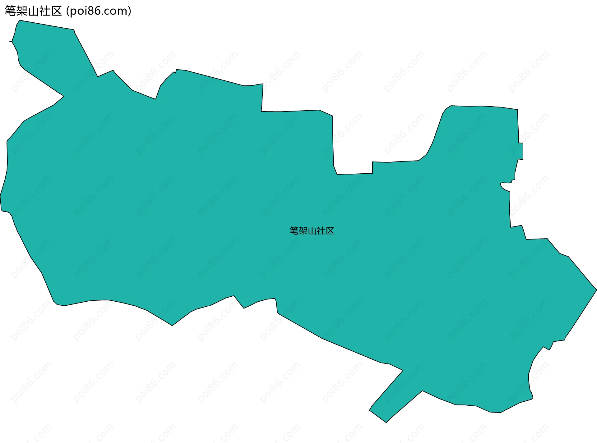 笔架山社区边界地图