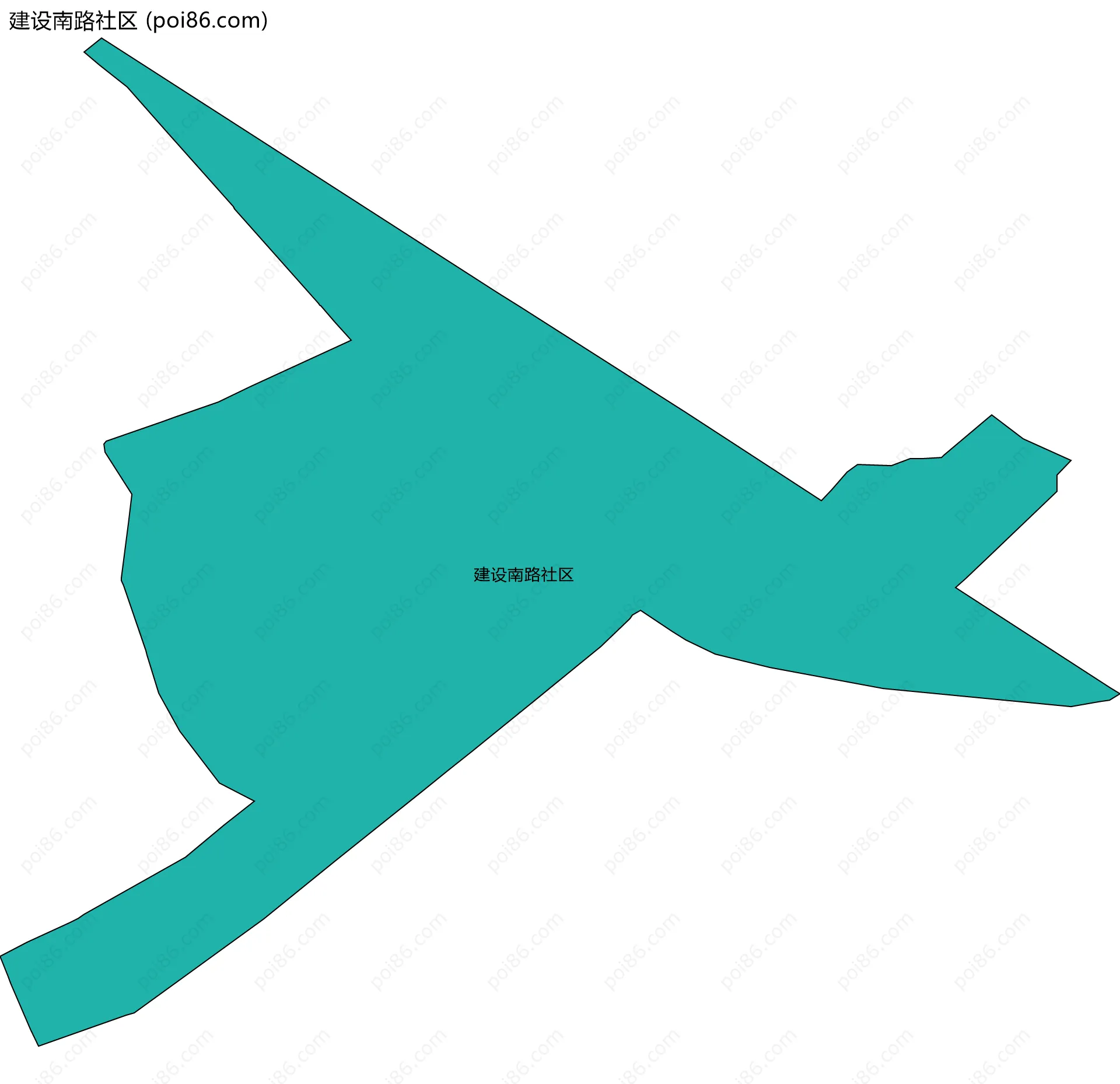 建设南路社区边界地图
