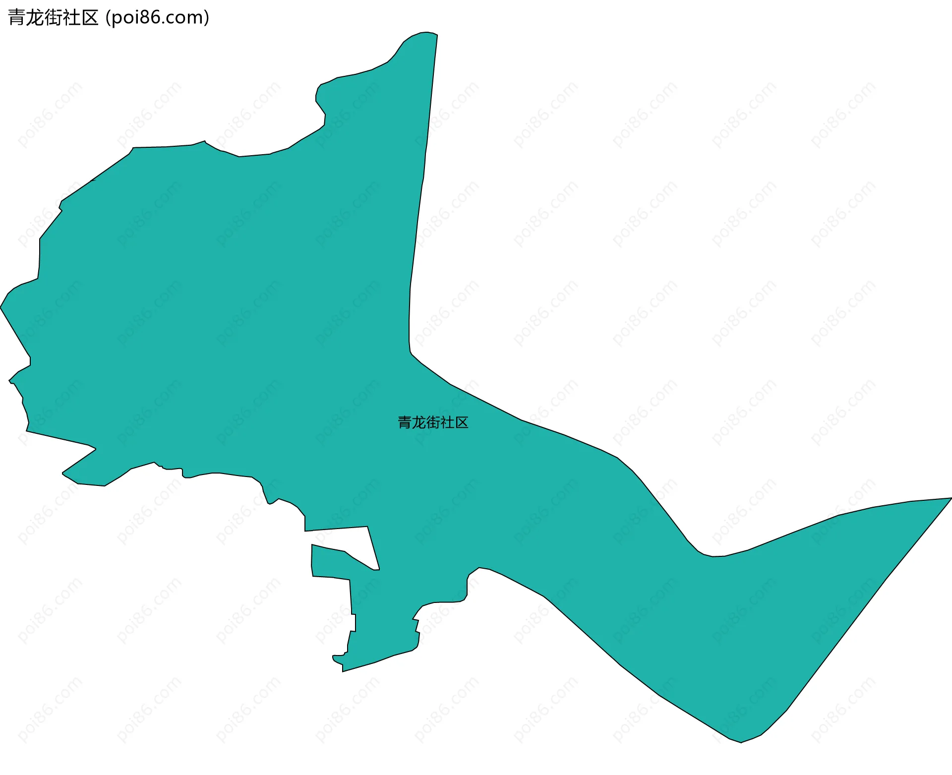 青龙街社区边界地图