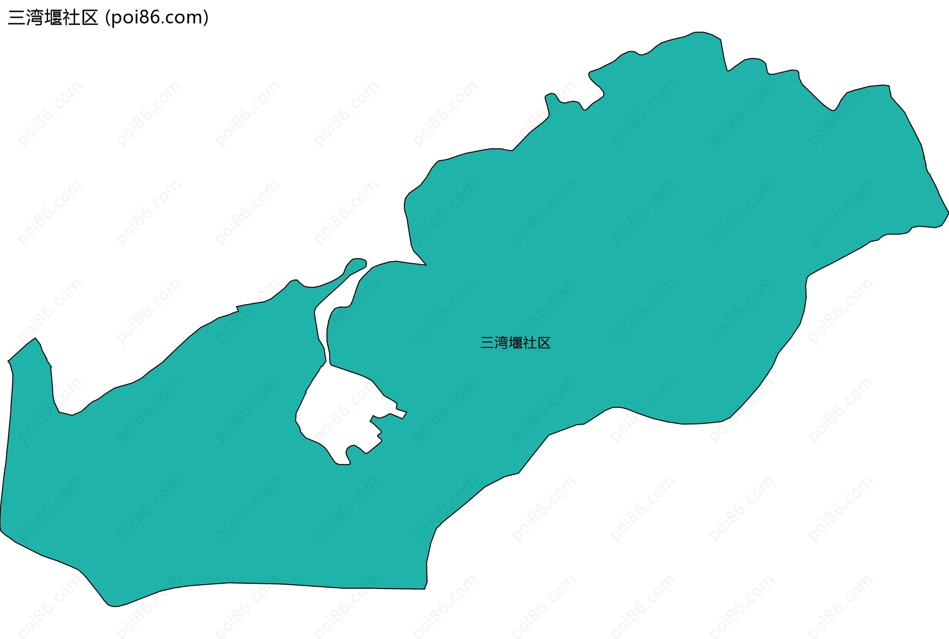 三湾堰社区边界地图