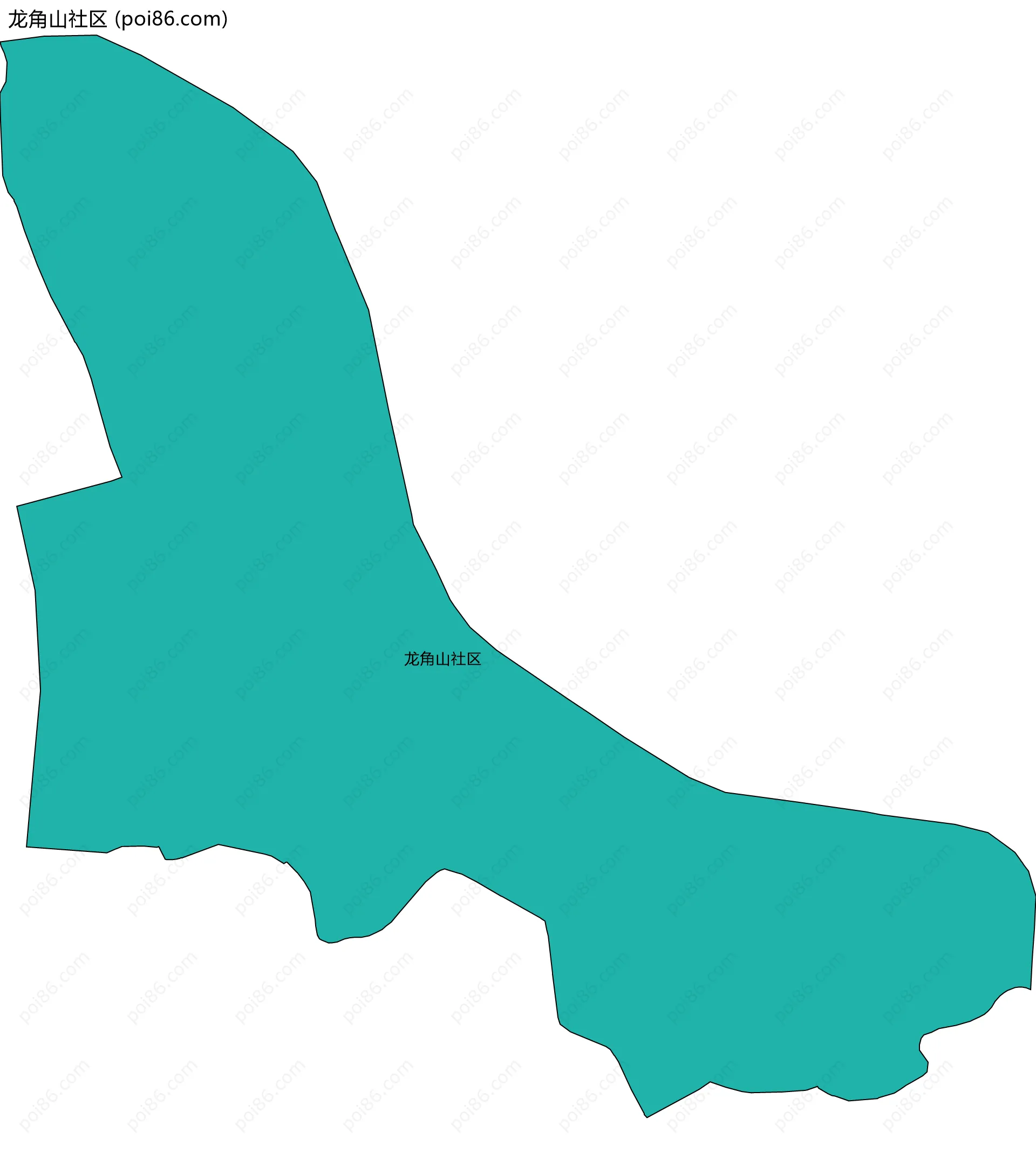 龙角山社区边界地图