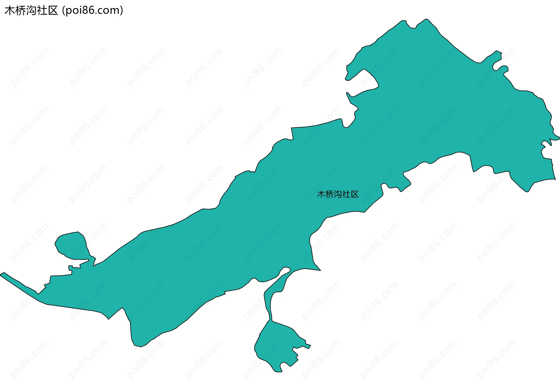木桥沟社区边界地图