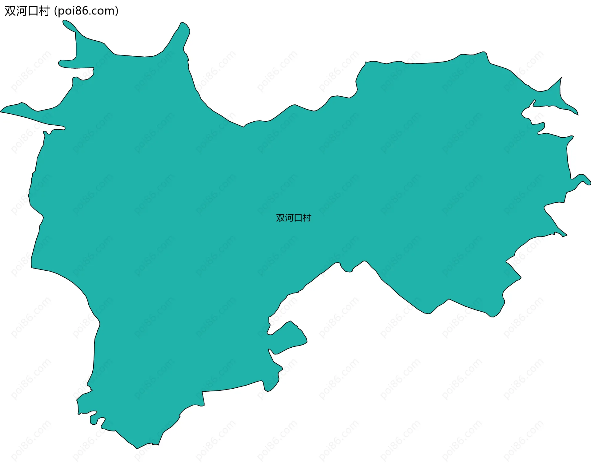 双河口村边界地图