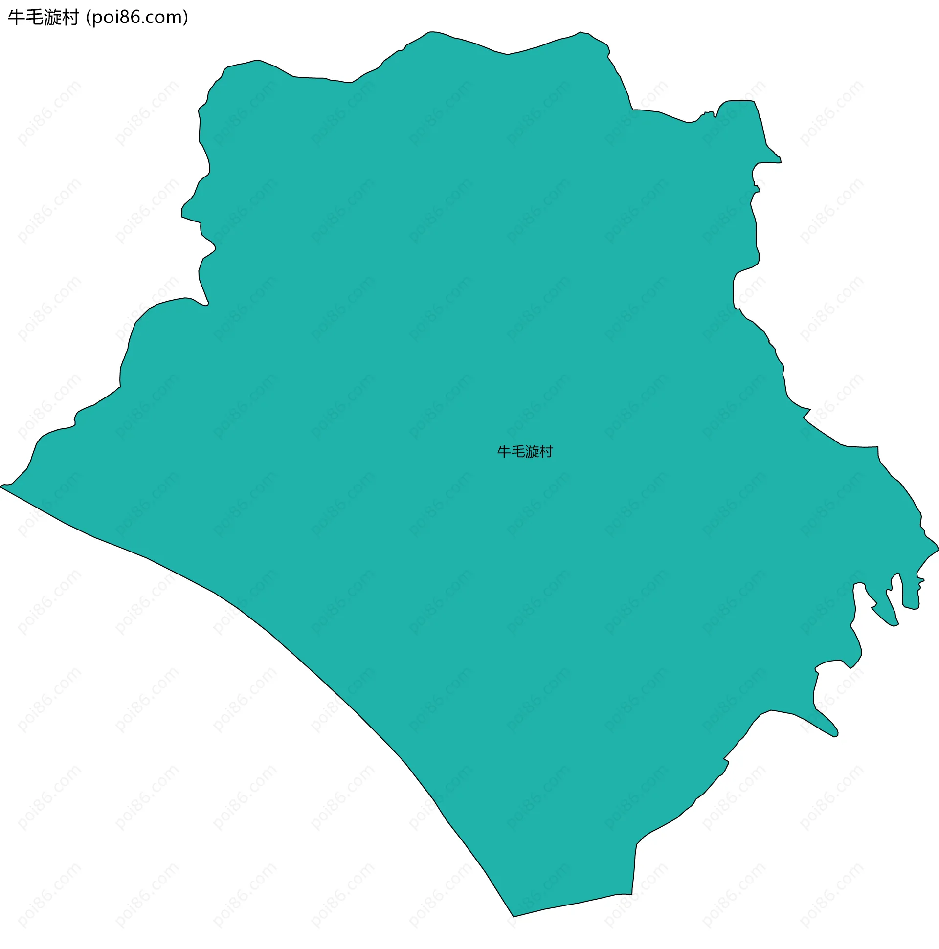 牛毛漩村边界地图