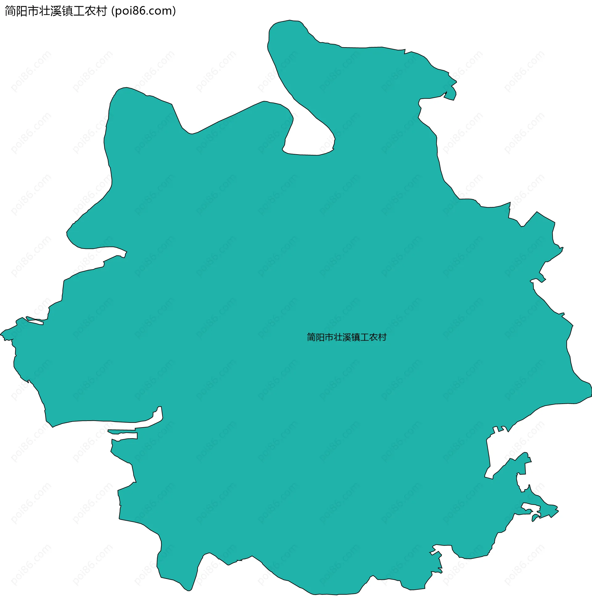 简阳市壮溪镇工农村边界地图