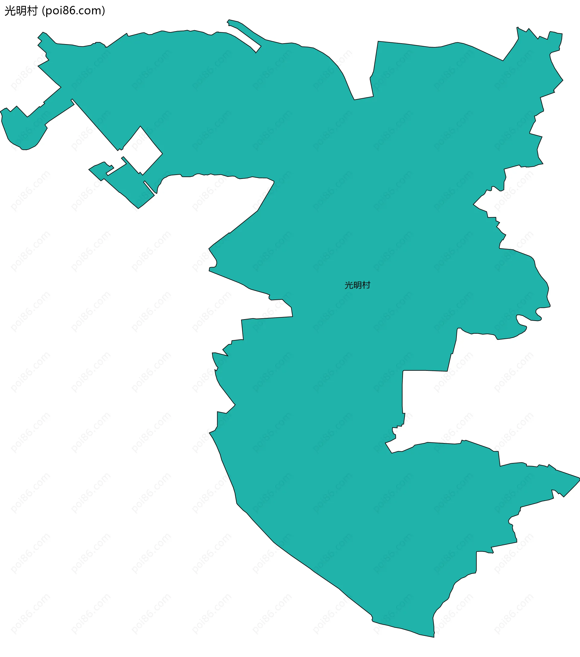 光明村边界地图