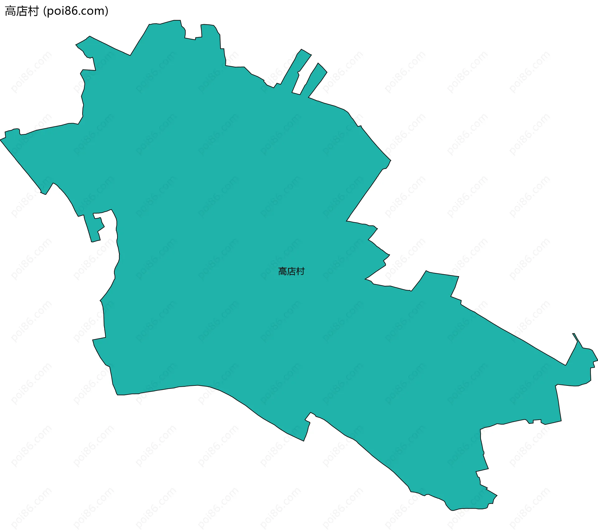 高店村边界地图