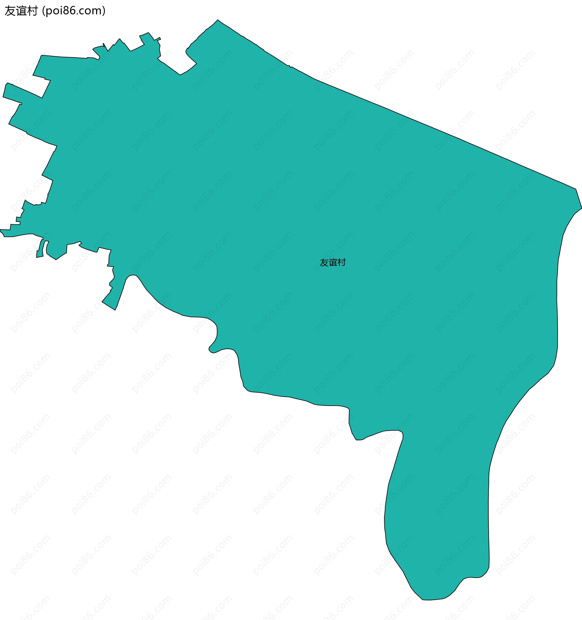 友谊村边界地图