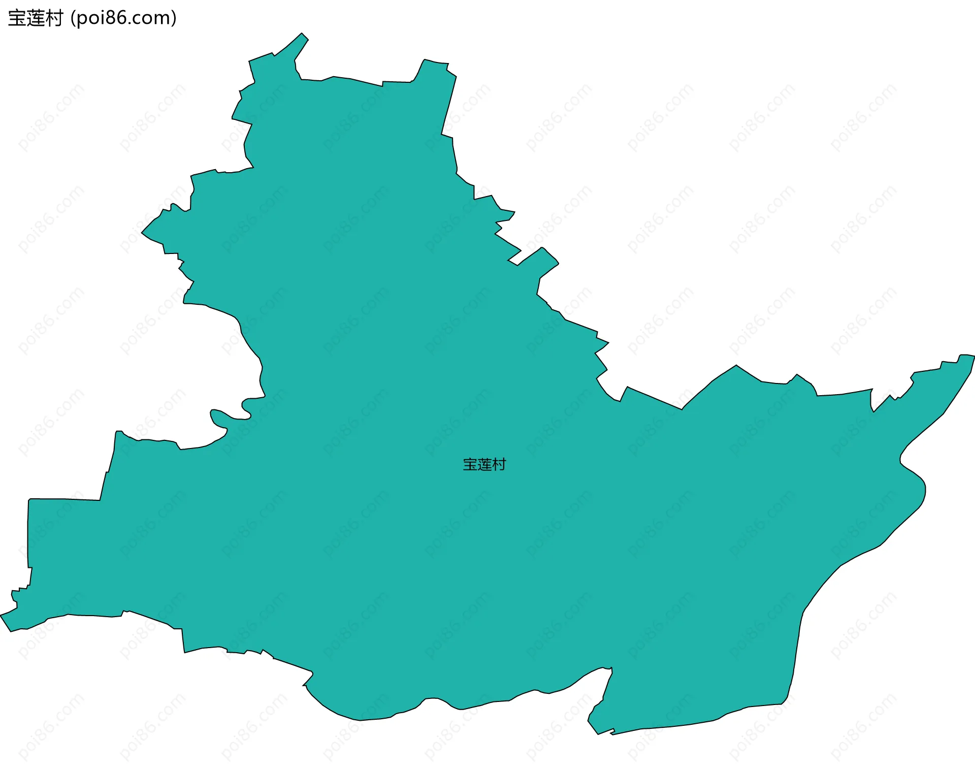 宝莲村边界地图