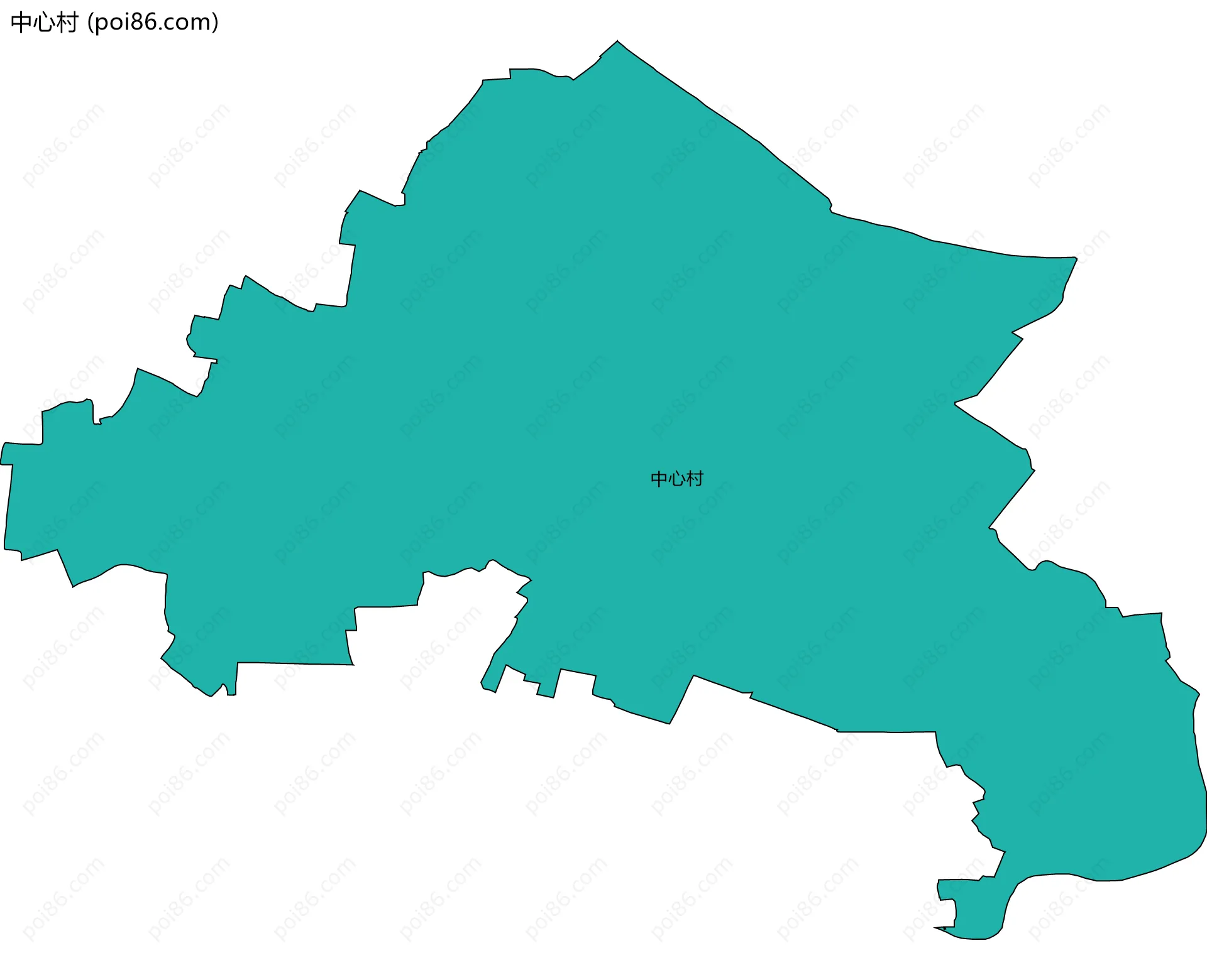 中心村边界地图