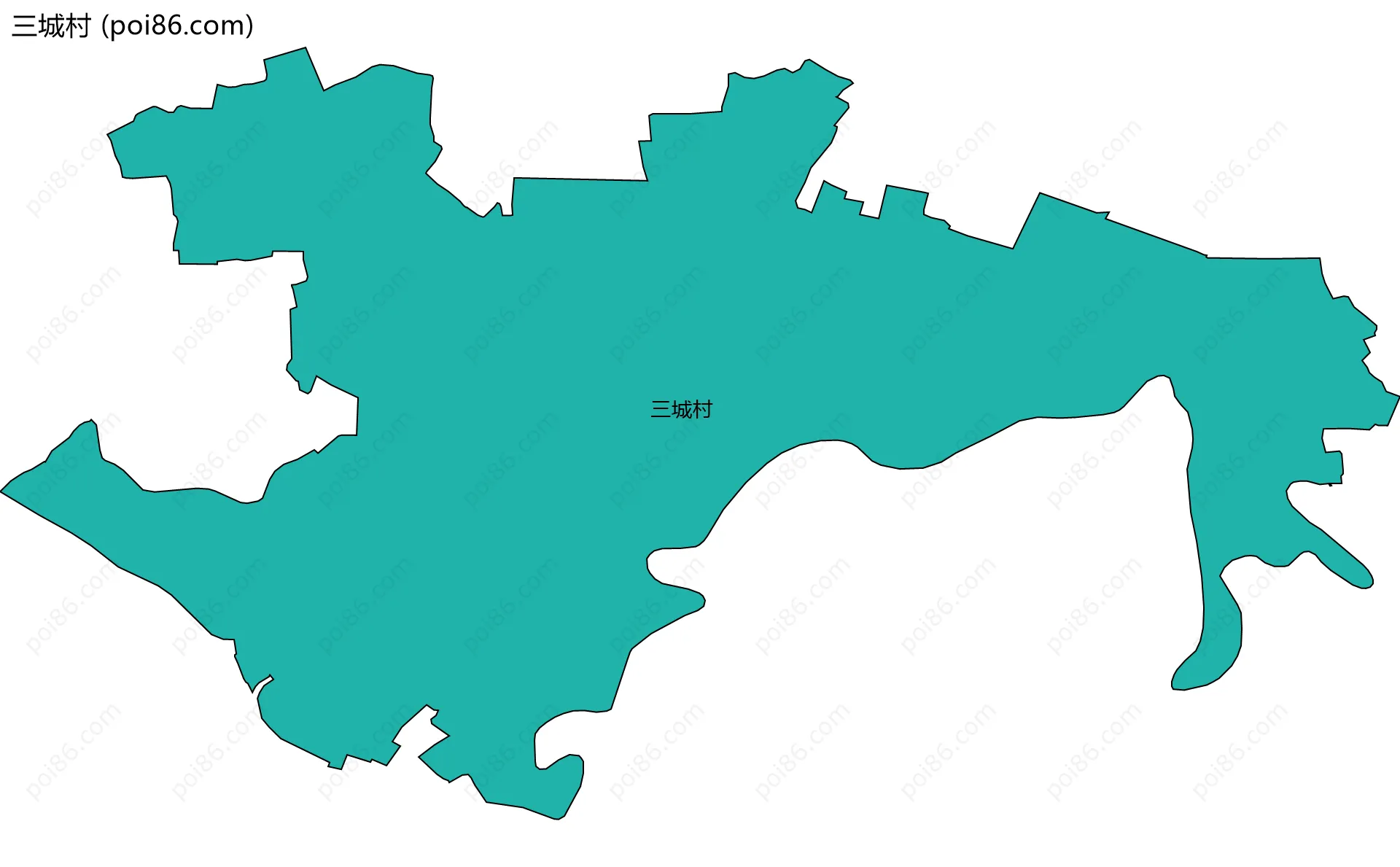 三城村边界地图