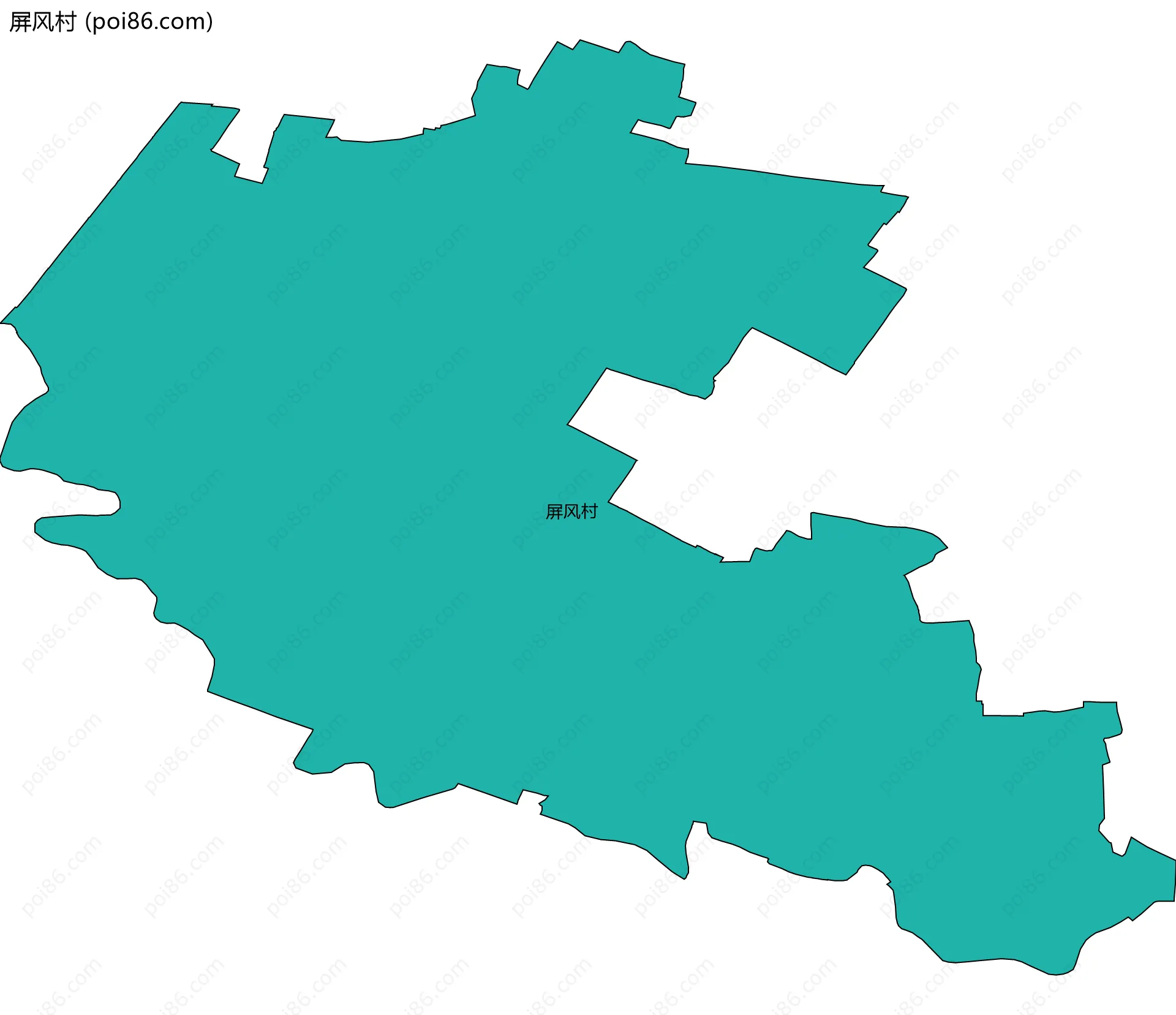 屏风村边界地图