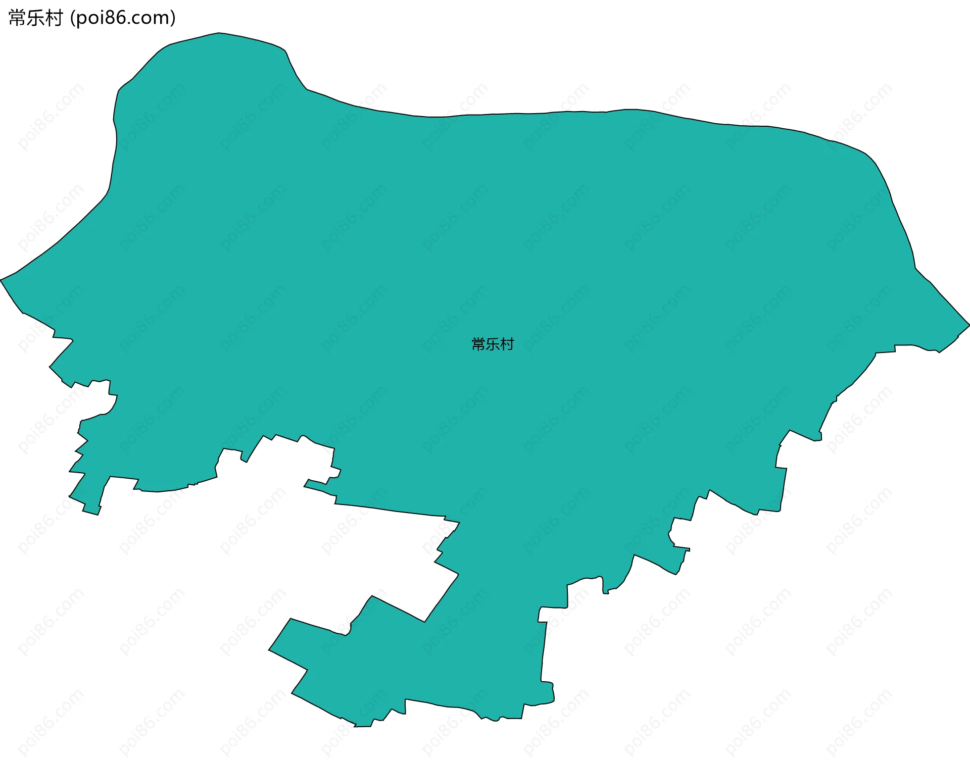 常乐村边界地图