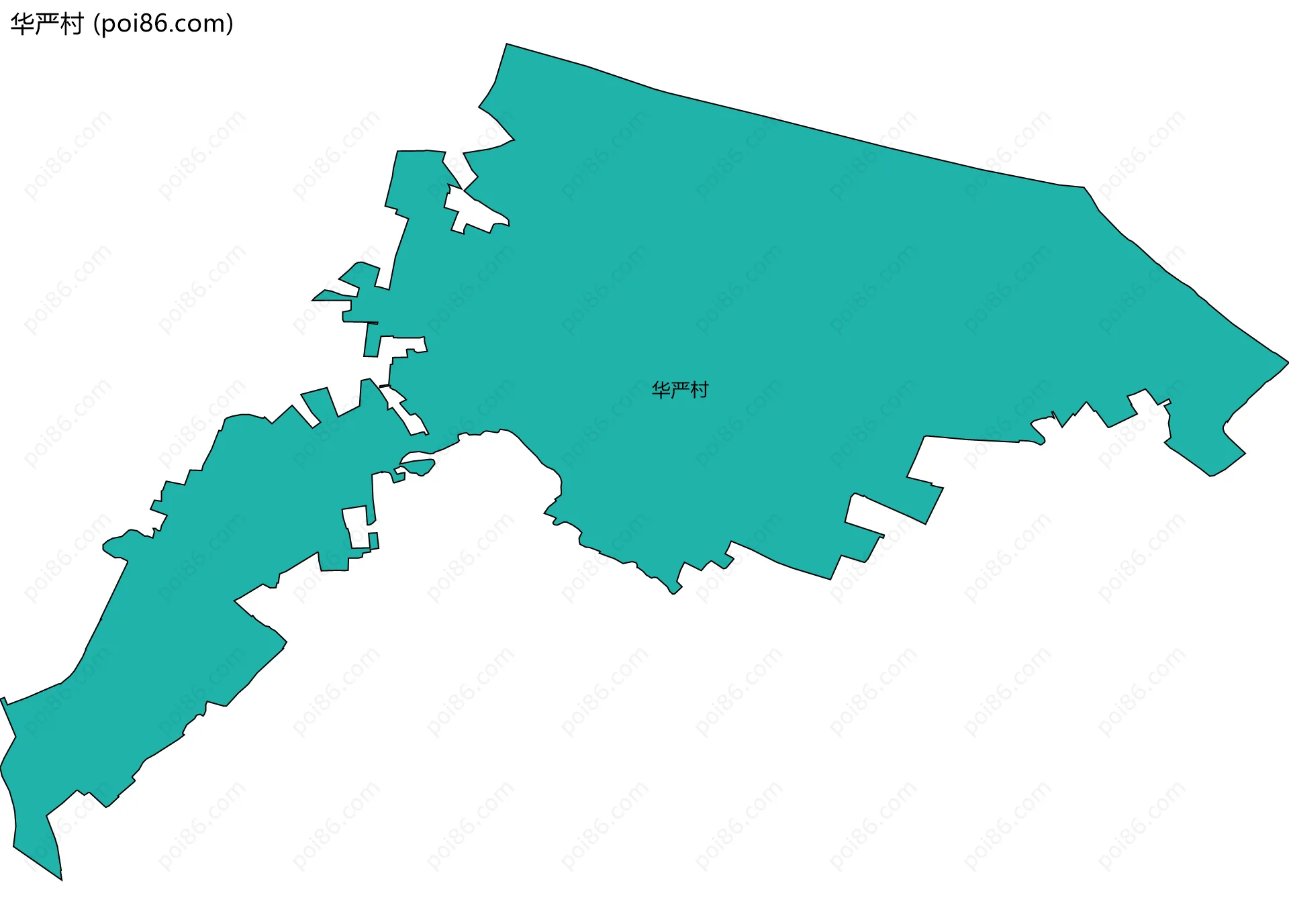 华严村边界地图