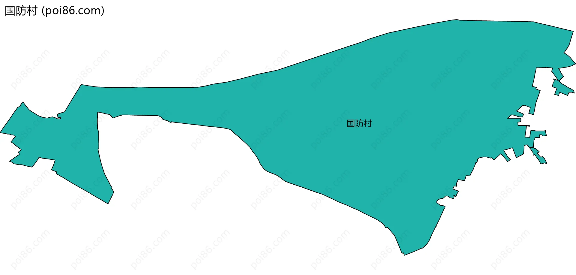 国防村边界地图