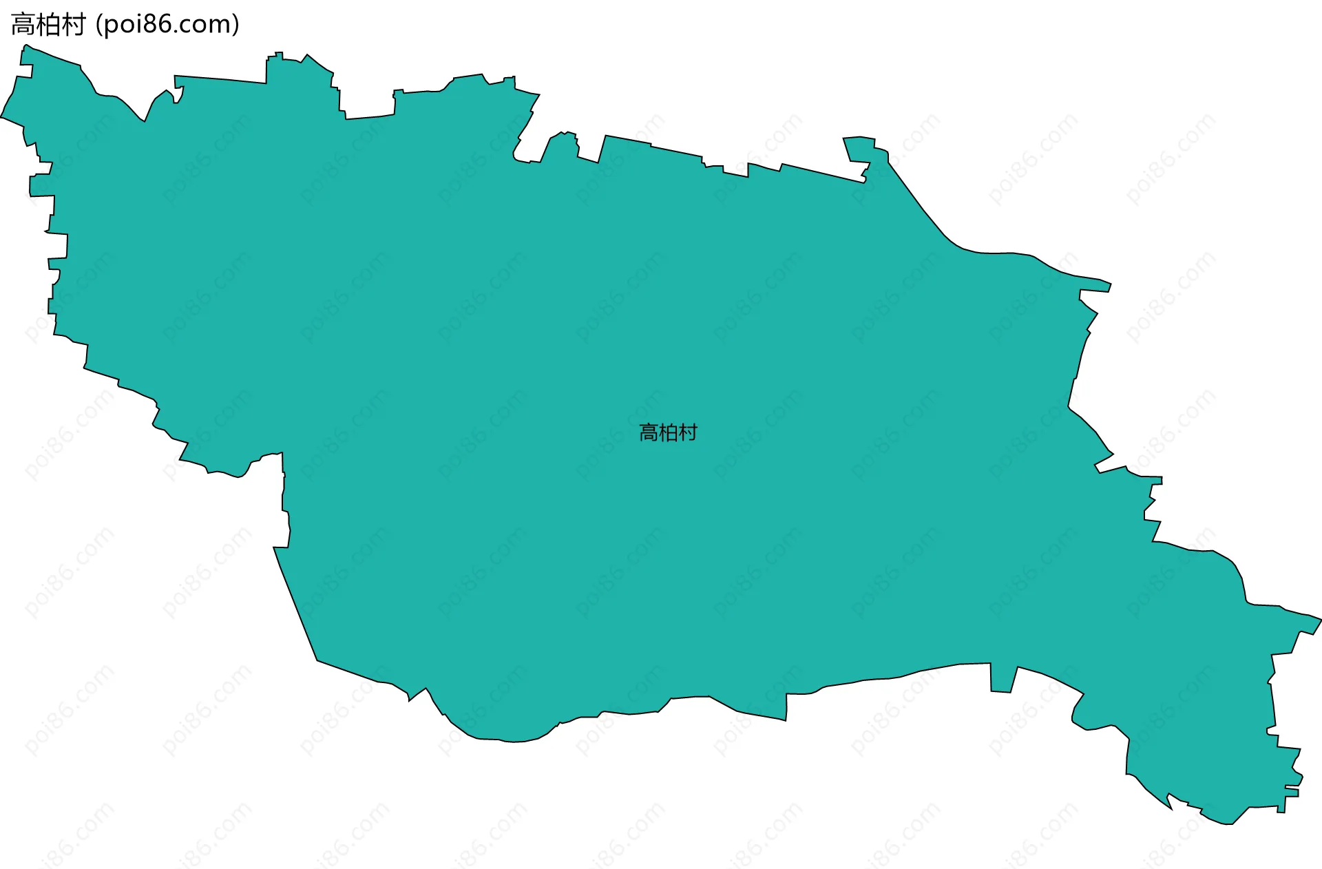 高柏村边界地图