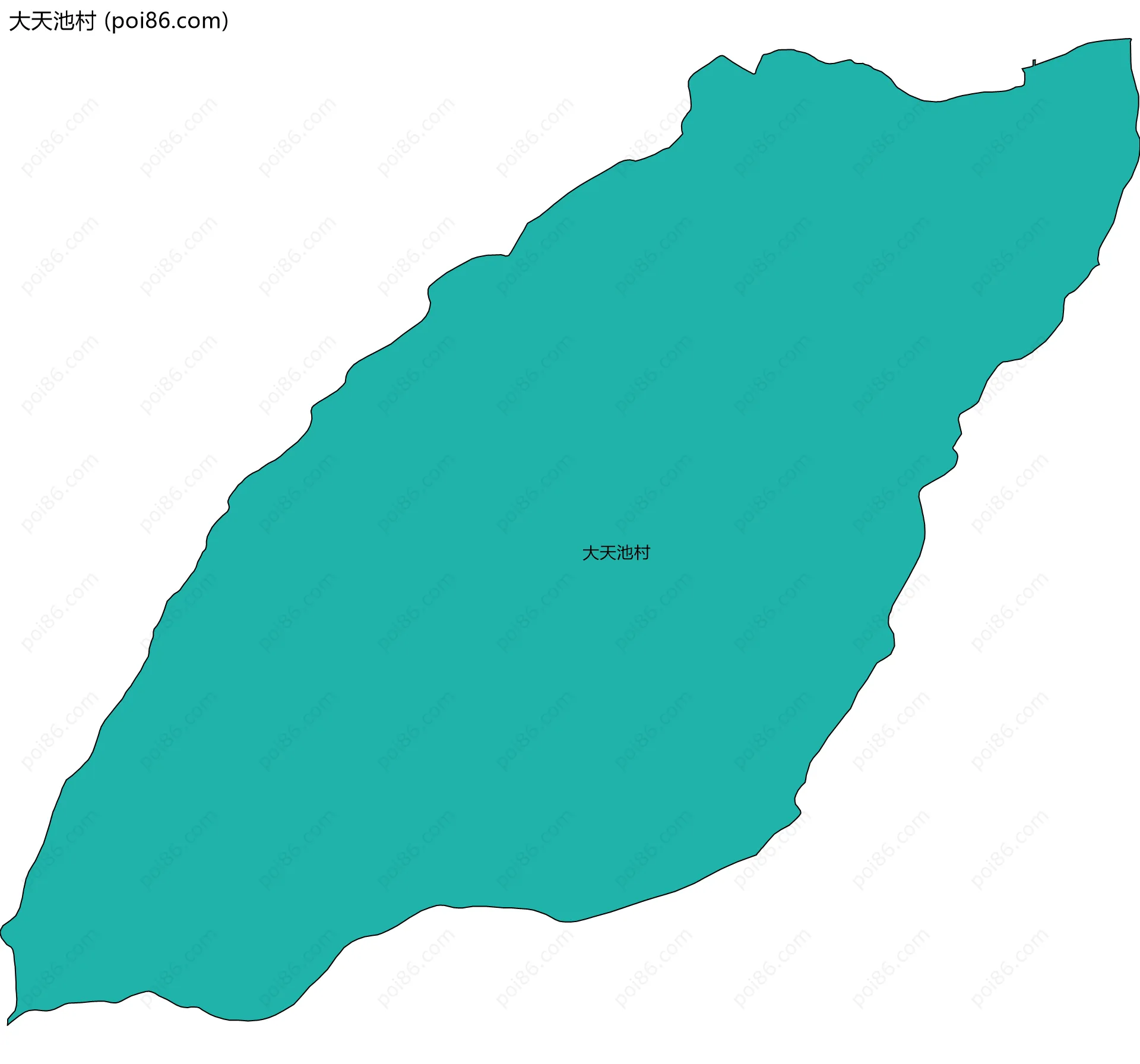 大天池村边界地图