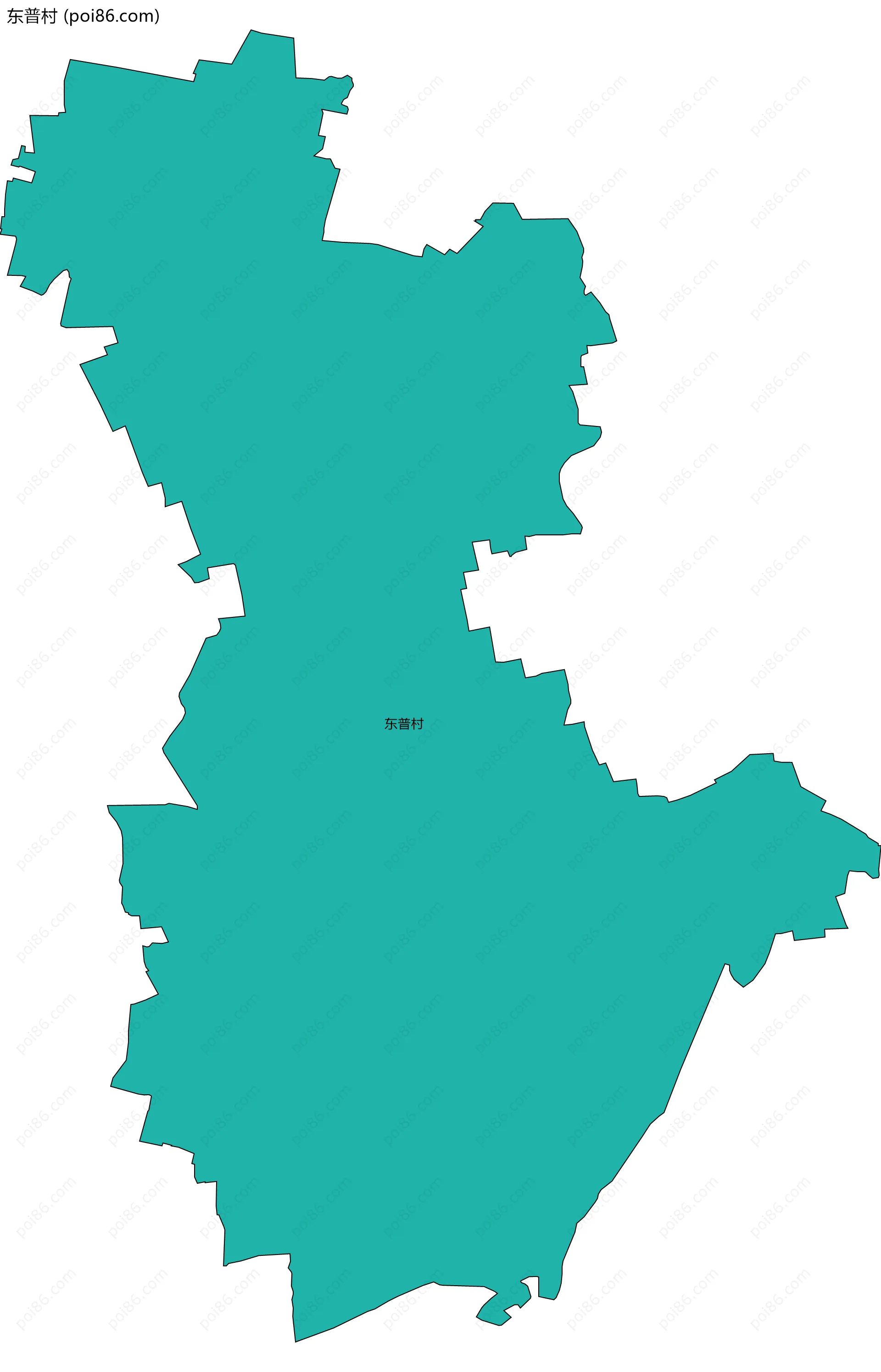 东普村边界地图