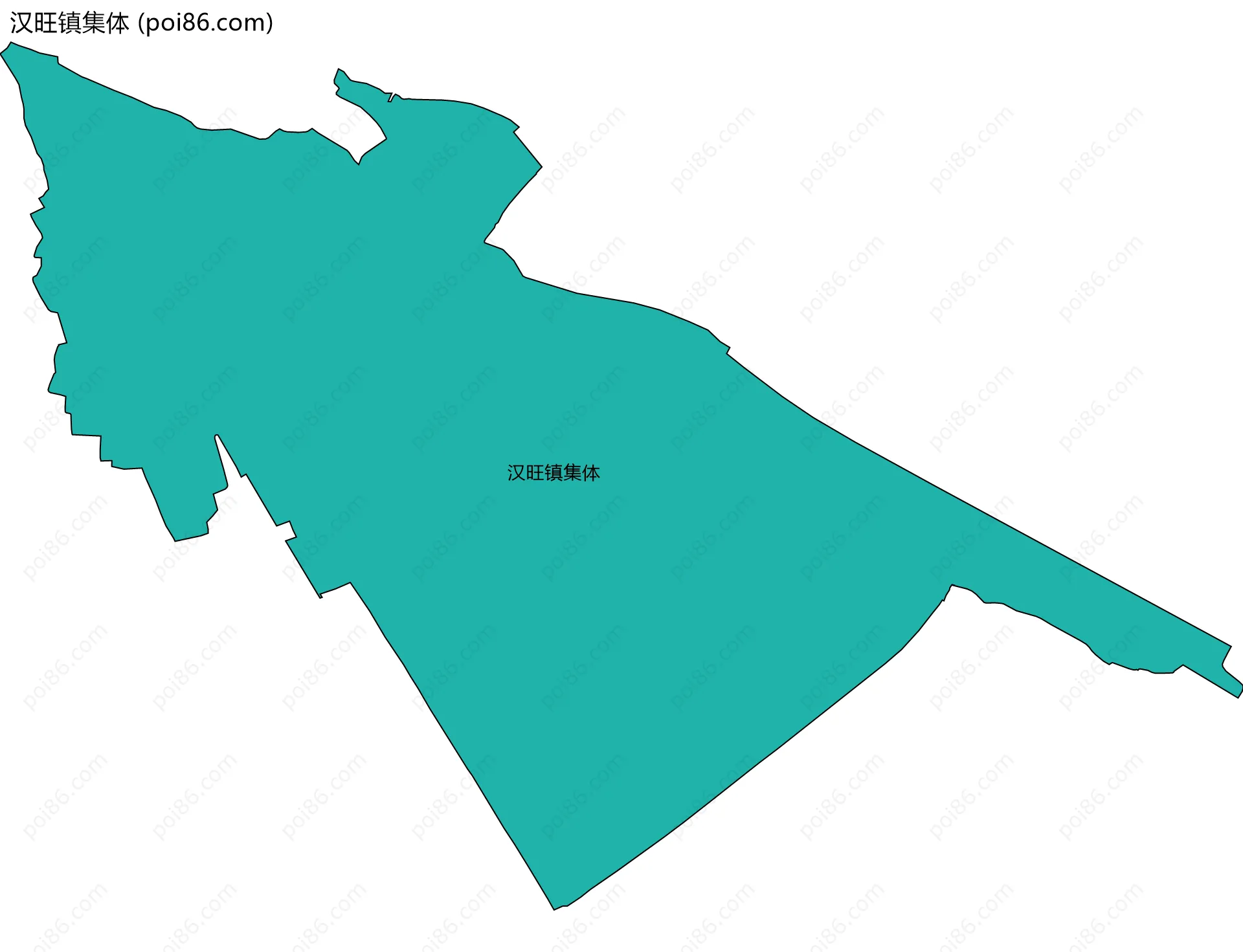 汉旺镇集体边界地图