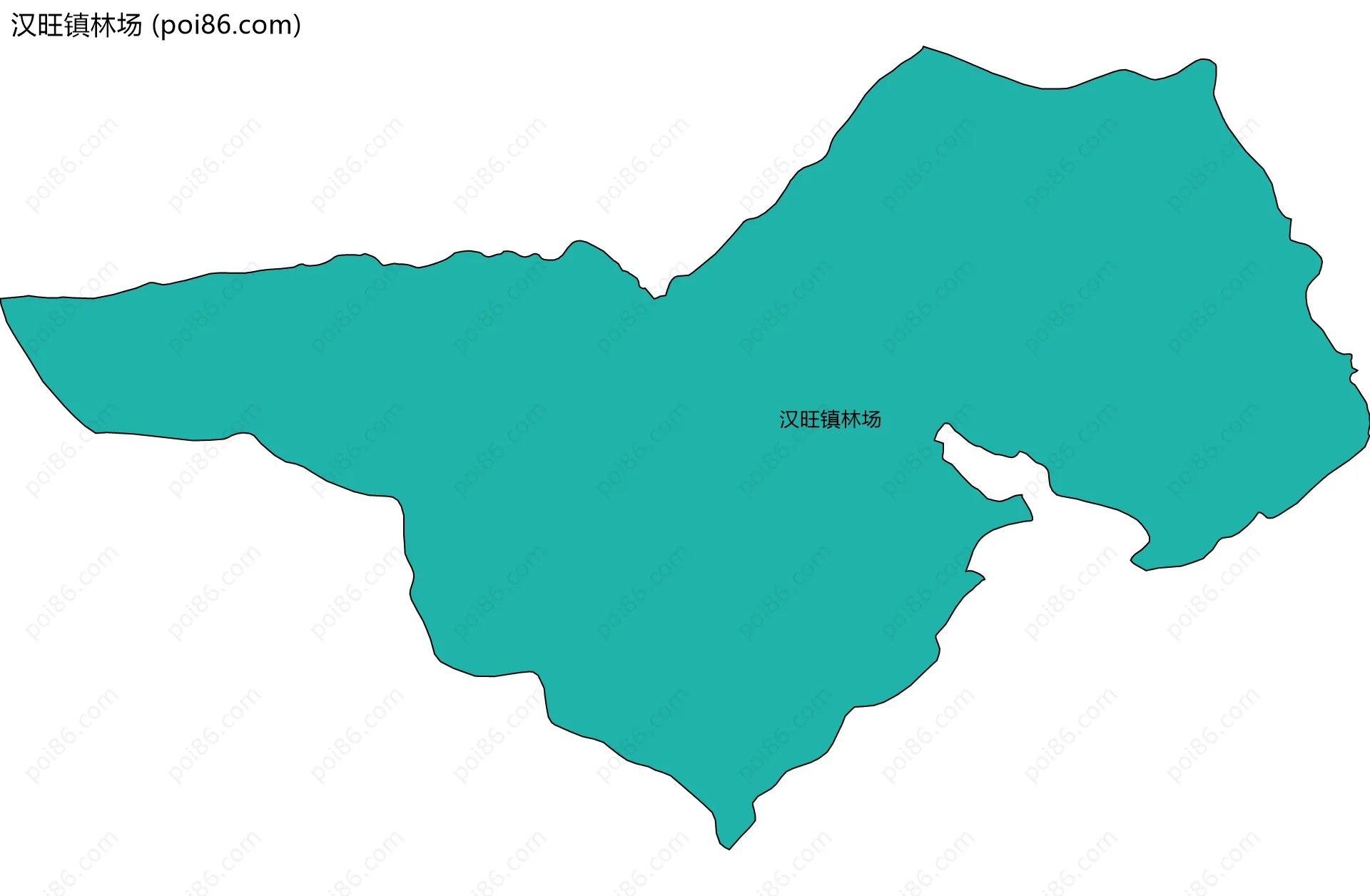 汉旺镇林场边界地图