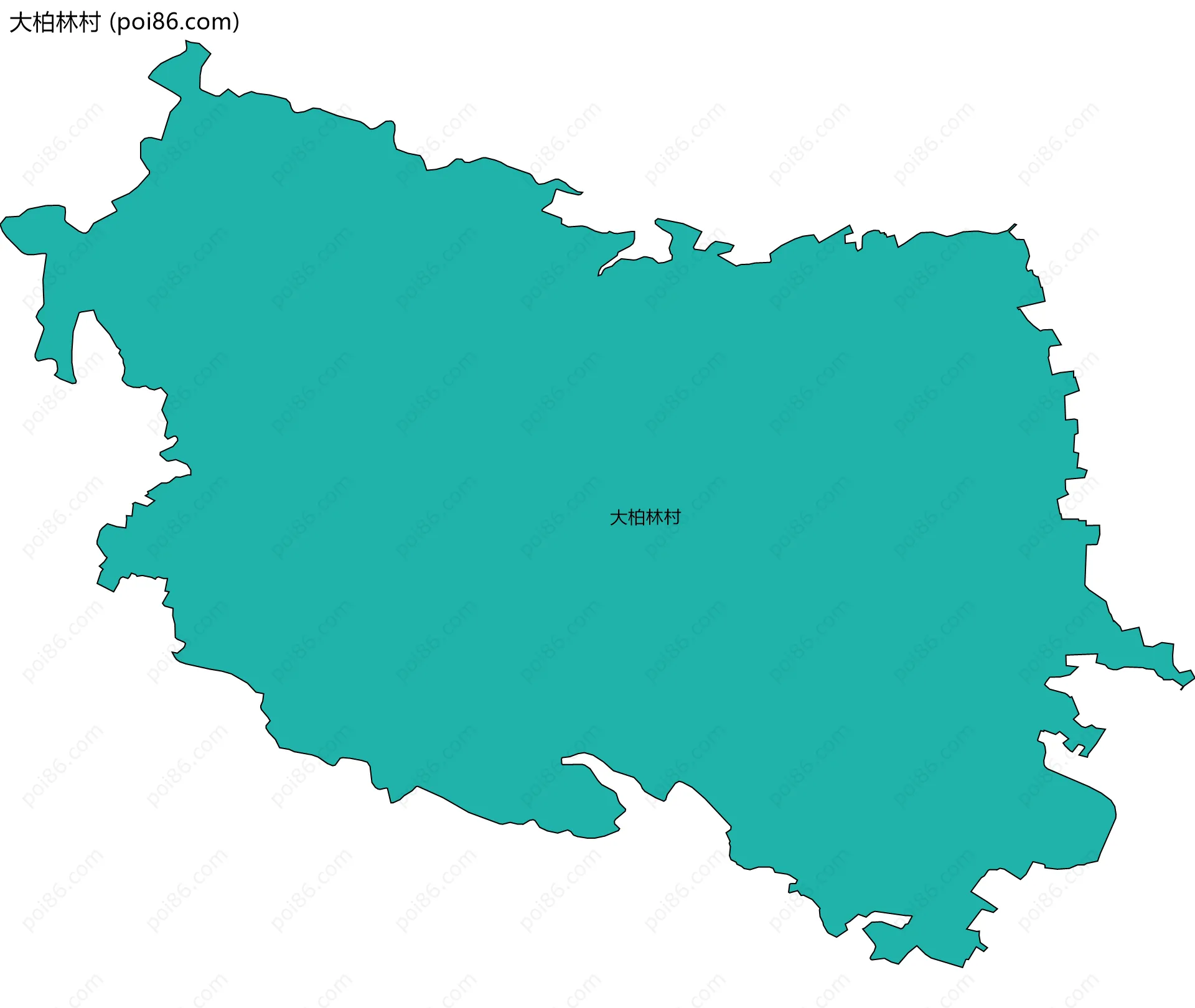 大柏林村边界地图