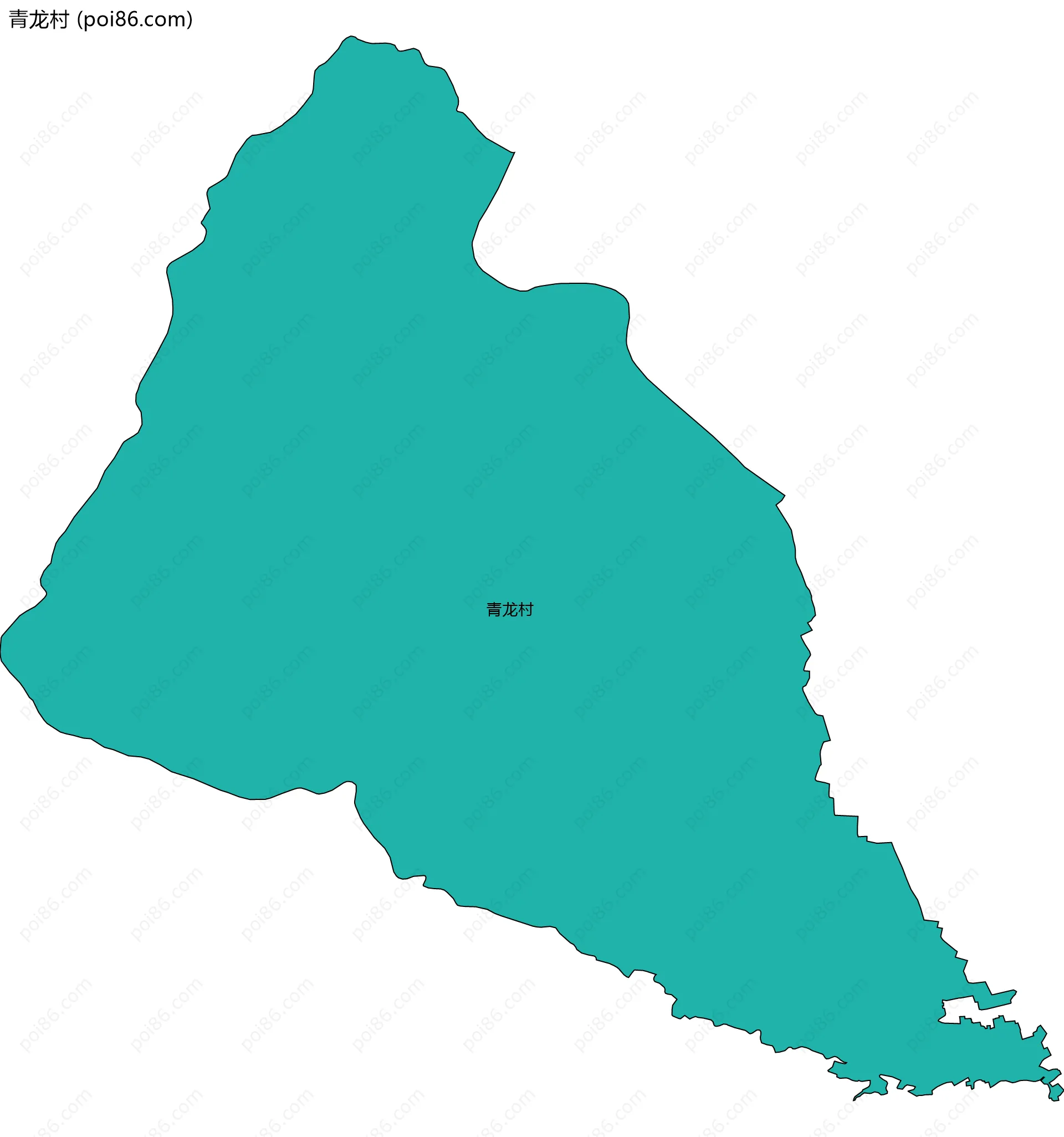 青龙村边界地图