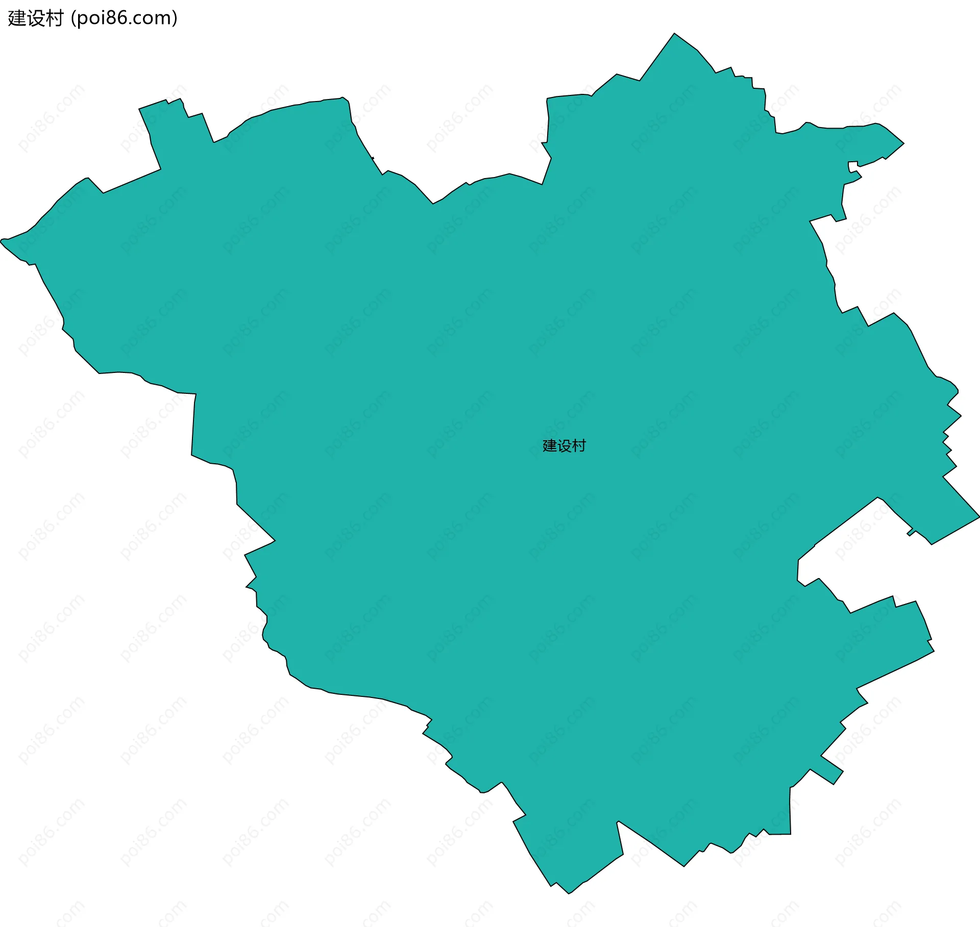 建设村边界地图